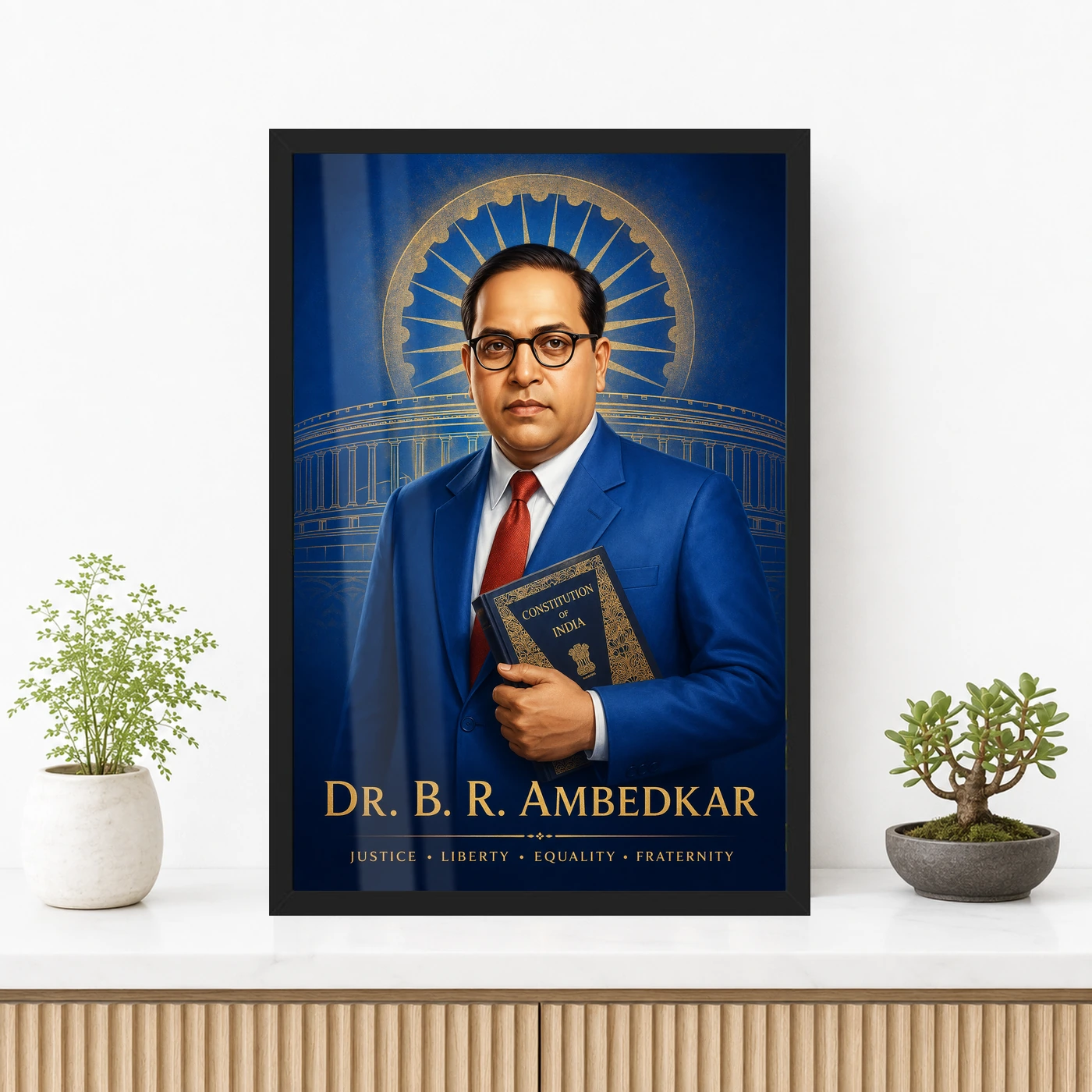 Dr. B. R. Ambedkar Justice Liberty Equality Photo Frame, view 3