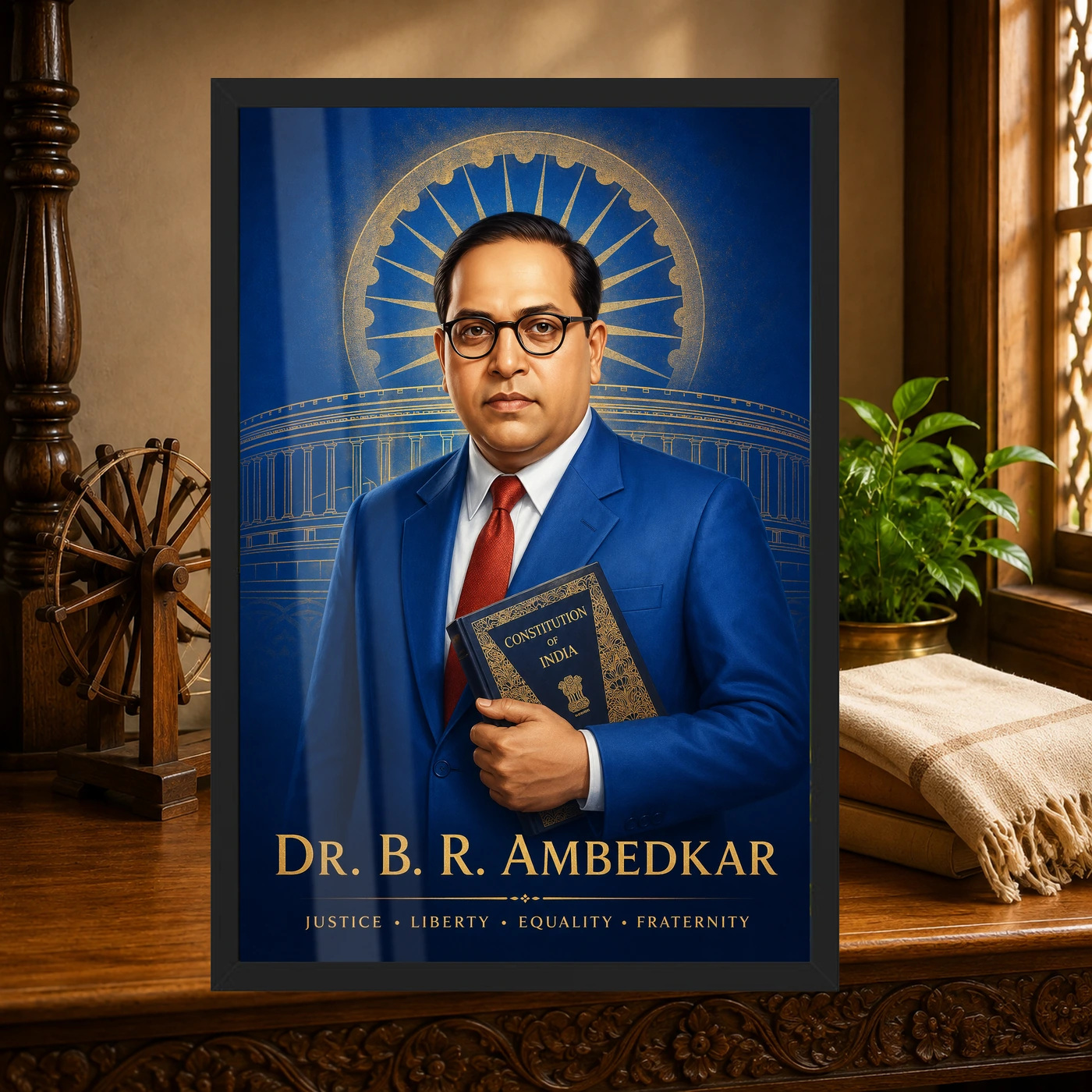 Dr. B. R. Ambedkar Justice Liberty Equality Photo Frame, view 4