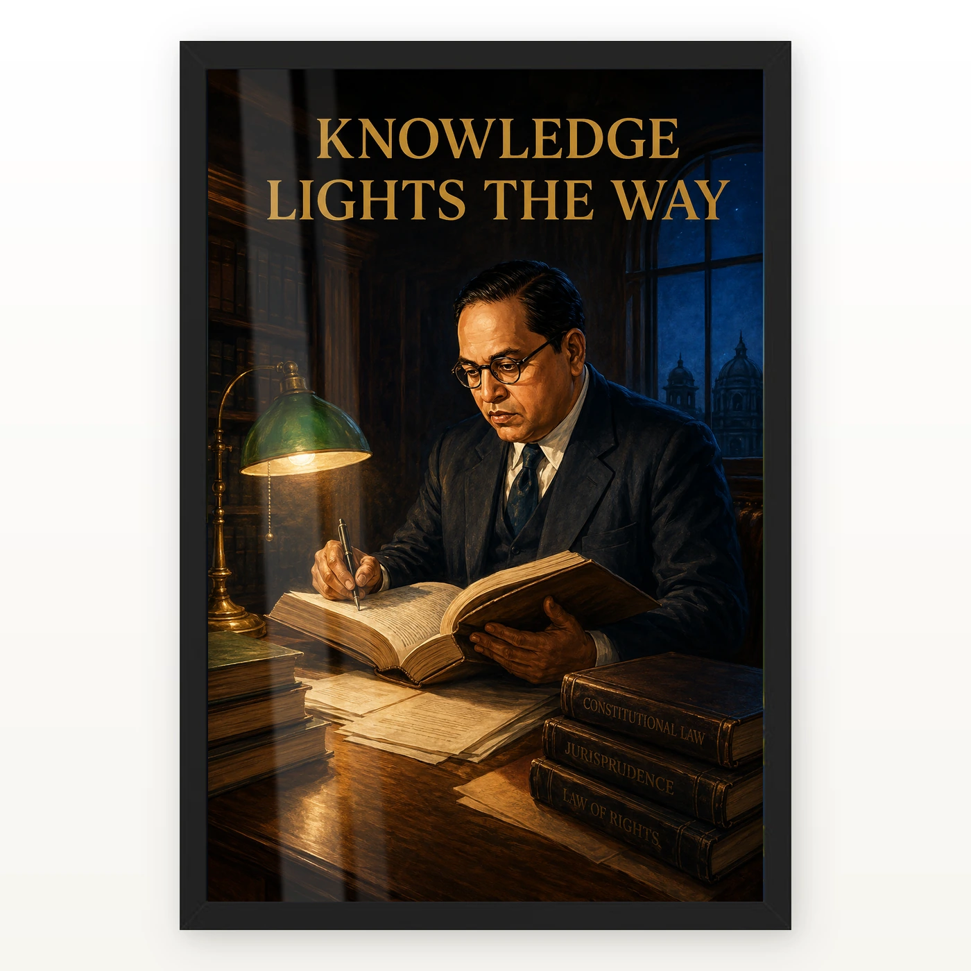 Dr. B. R. Ambedkar Knowledge Law Study Photo Frame