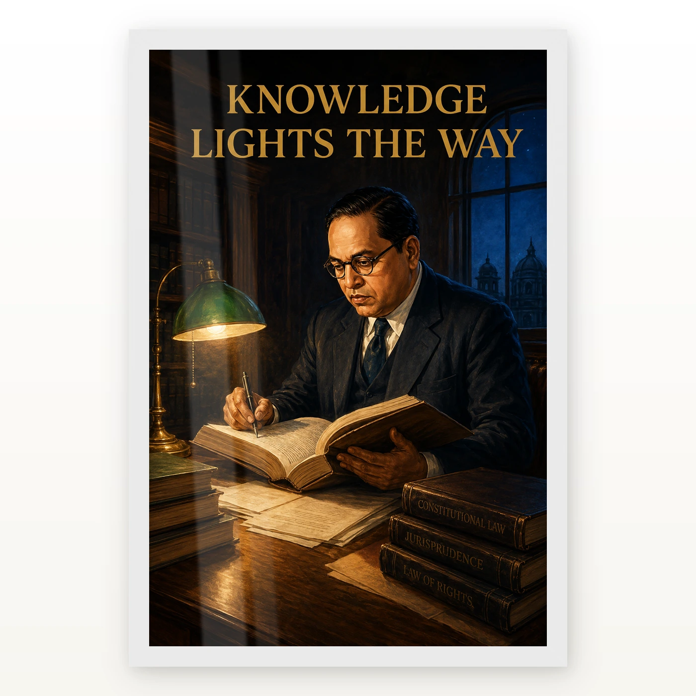 Dr. B. R. Ambedkar Knowledge Law Study Photo Frame, view 2