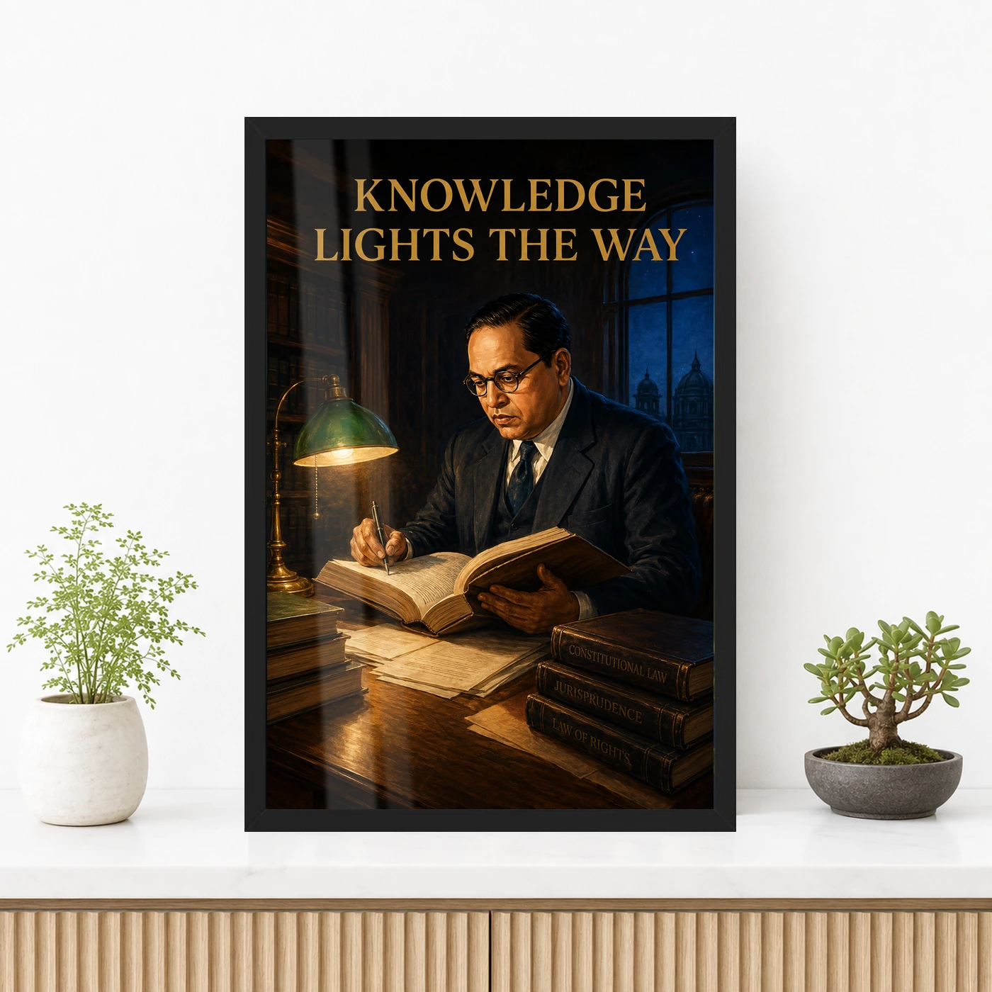 Dr. B. R. Ambedkar Knowledge Law Study Photo Frame, view 3