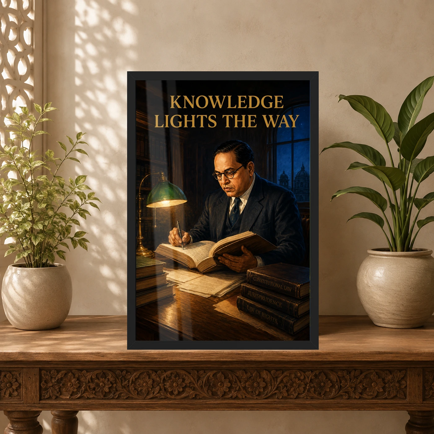 Dr. B. R. Ambedkar Knowledge Law Study Photo Frame, view 5