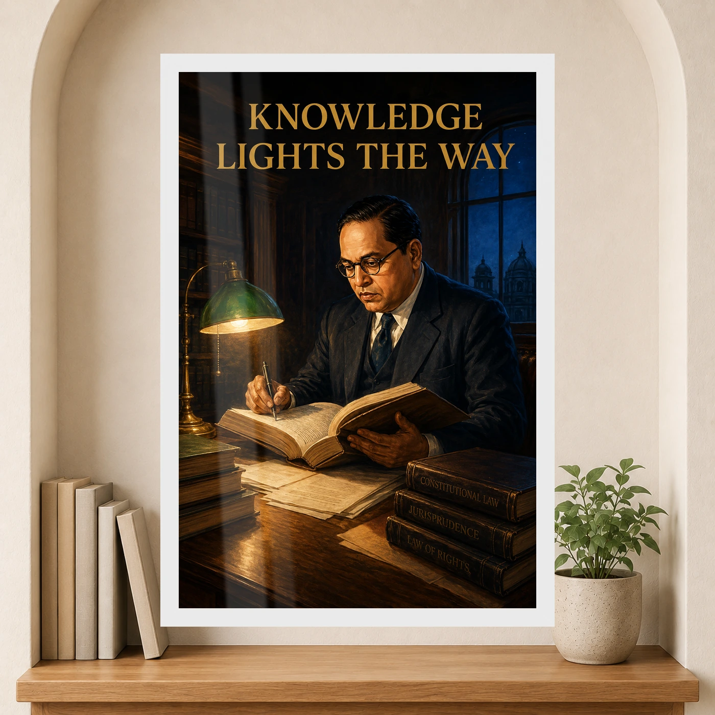 Dr. B. R. Ambedkar Knowledge Law Study Photo Frame, view 6