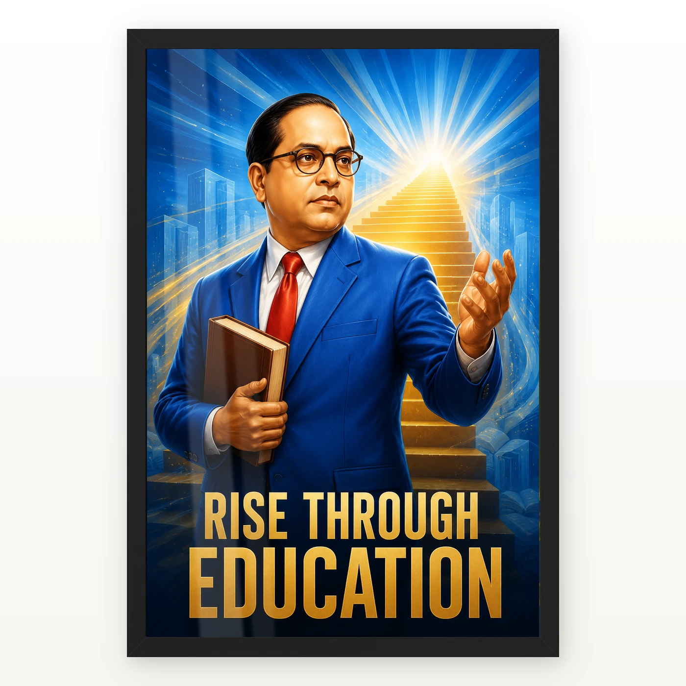 Dr. B. R. Ambedkar Rise Through Education Photo Frame