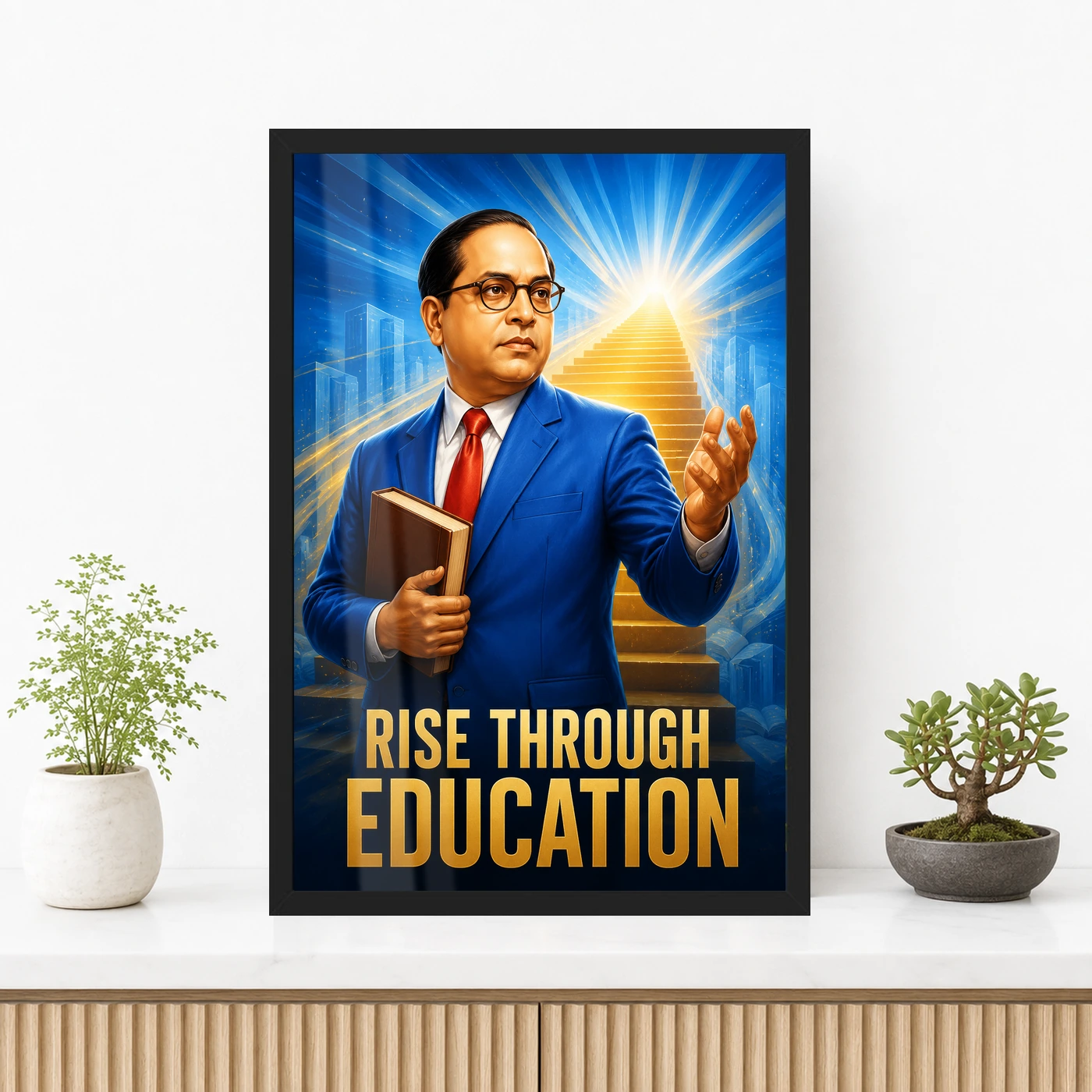 Dr. B. R. Ambedkar Rise Through Education Photo Frame, view 3
