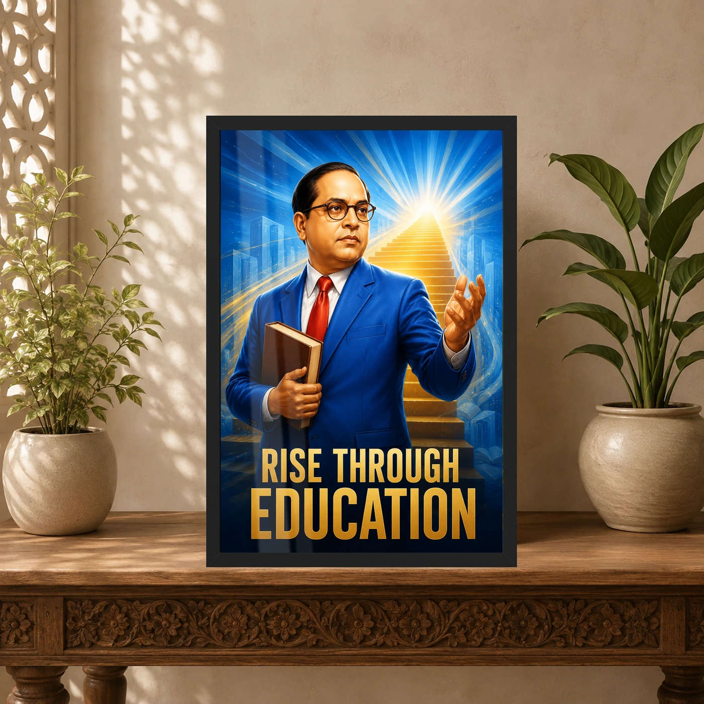 Dr. B. R. Ambedkar Rise Through Education Photo Frame, view 5