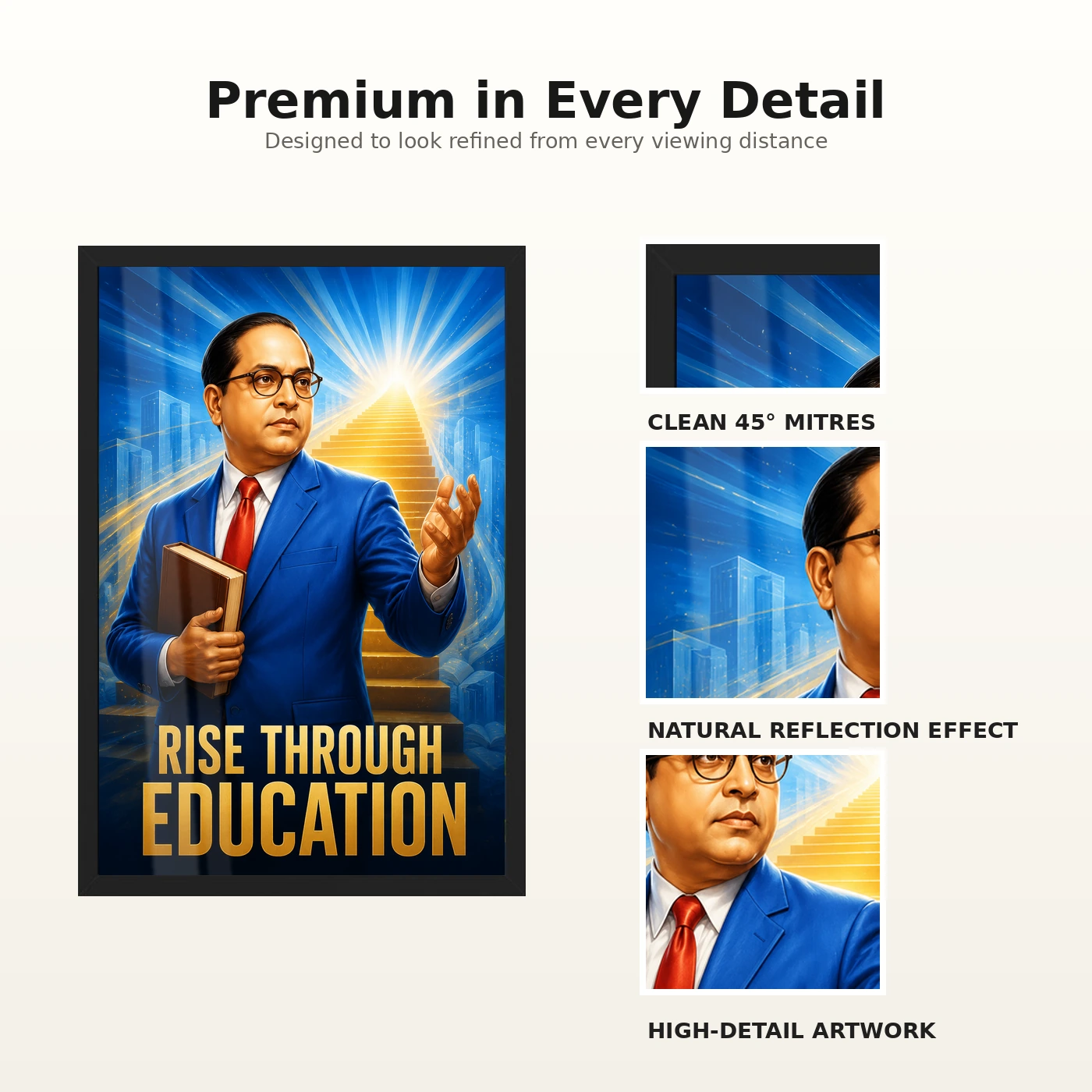 Dr. B. R. Ambedkar Rise Through Education Photo Frame, view 9