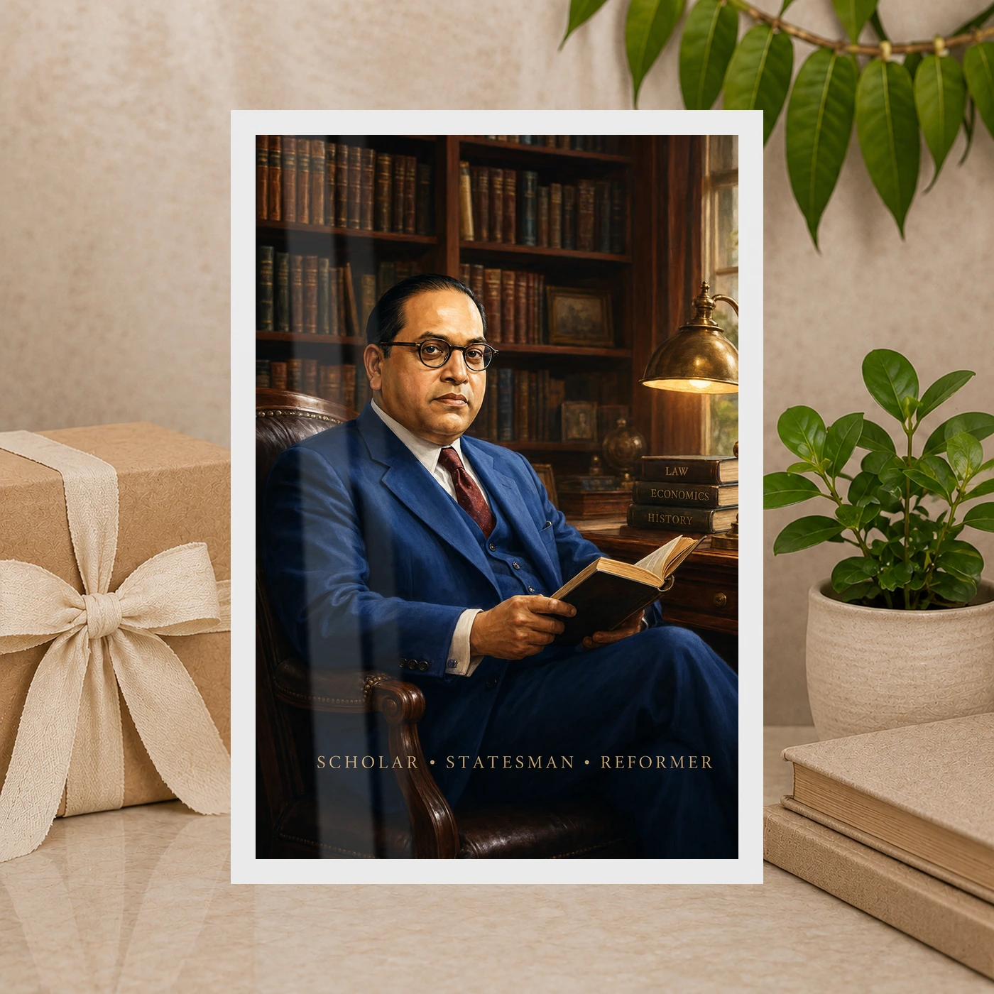 Dr. B. R. Ambedkar Scholar Statesman Library Photo Frame, view 10