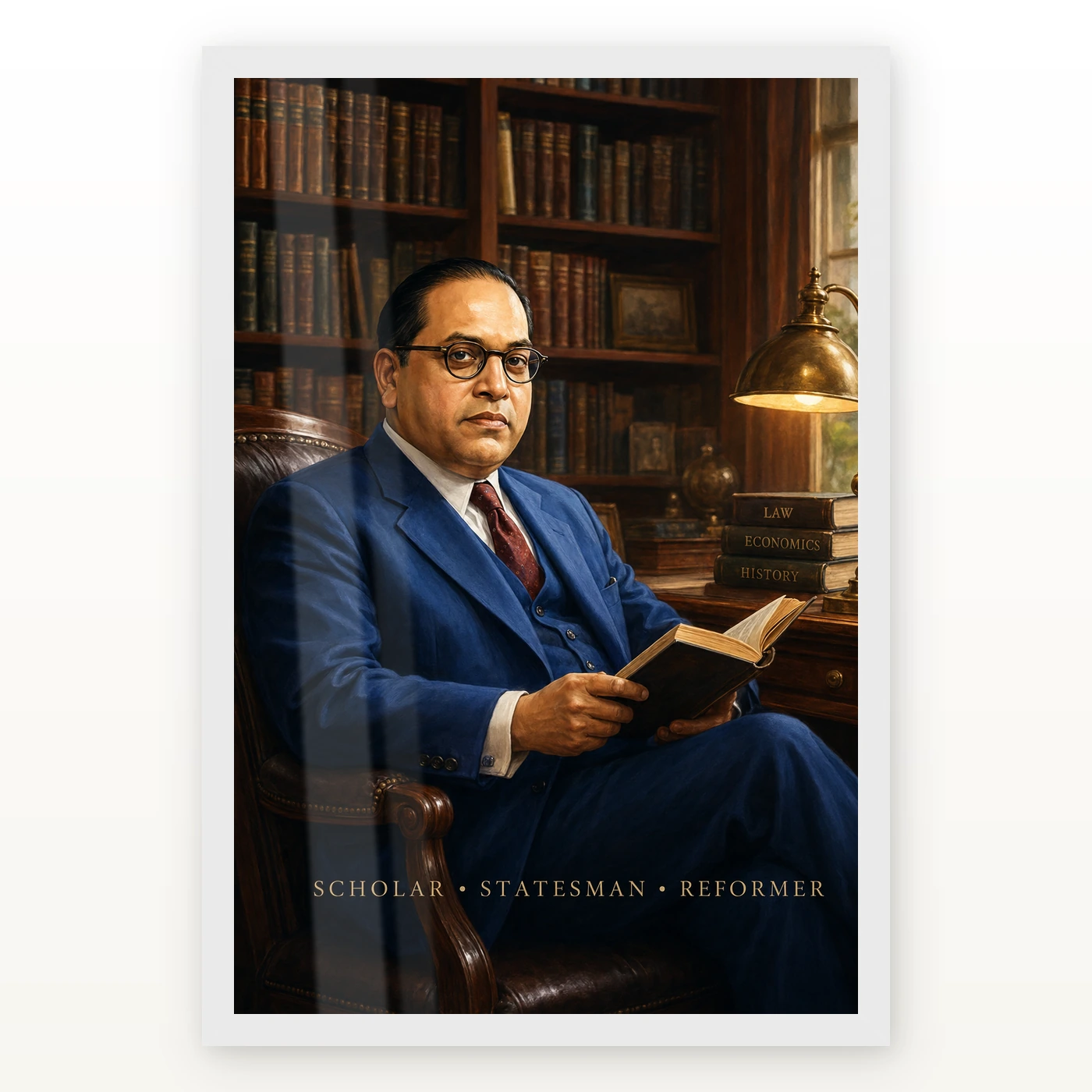 Dr. B. R. Ambedkar Scholar Statesman Library Photo Frame, view 2