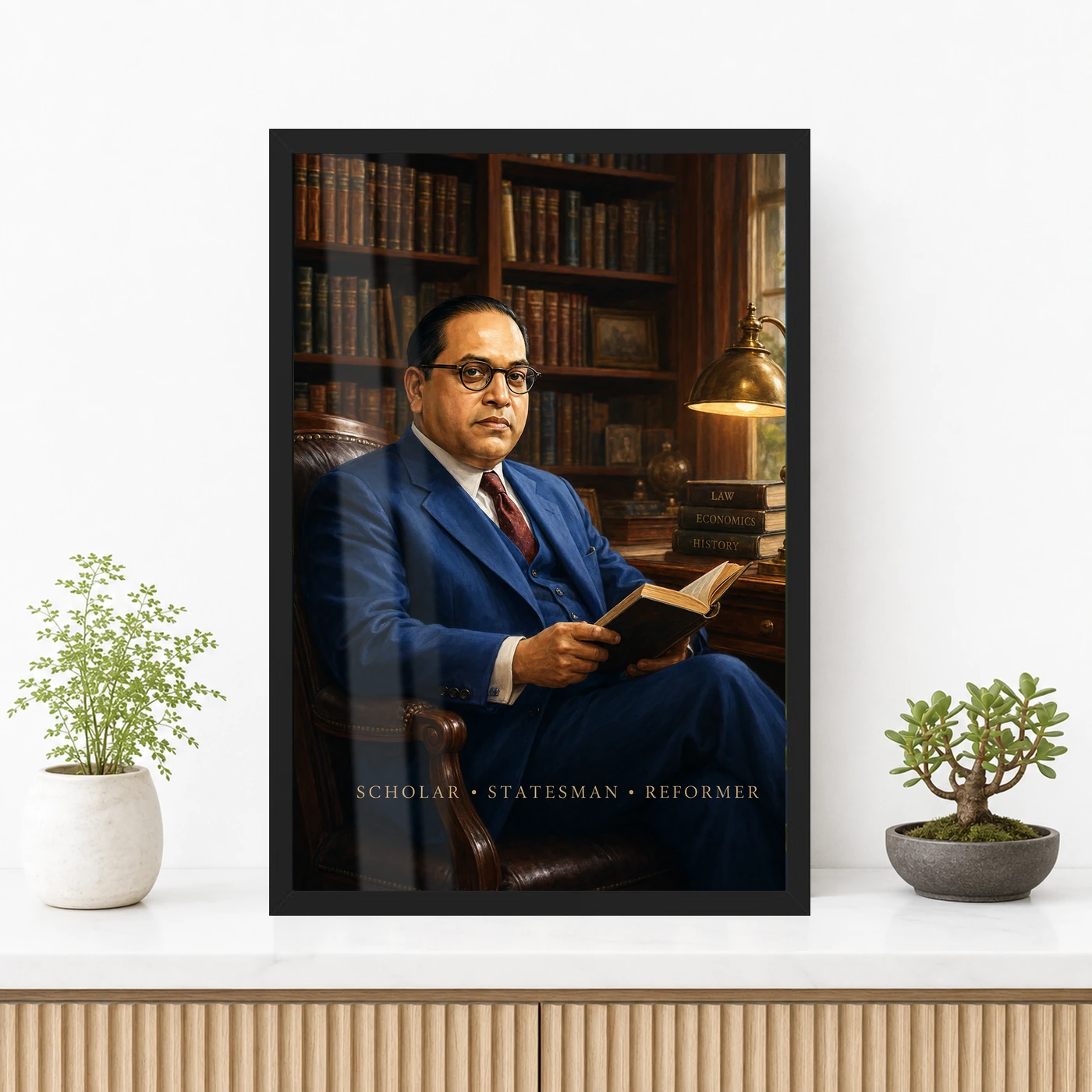 Dr. B. R. Ambedkar Scholar Statesman Library Photo Frame, view 3