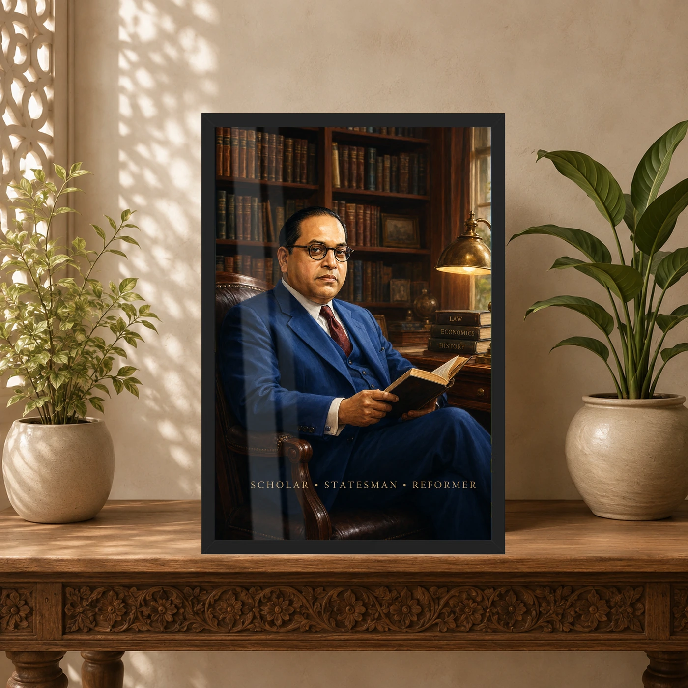 Dr. B. R. Ambedkar Scholar Statesman Library Photo Frame, view 5