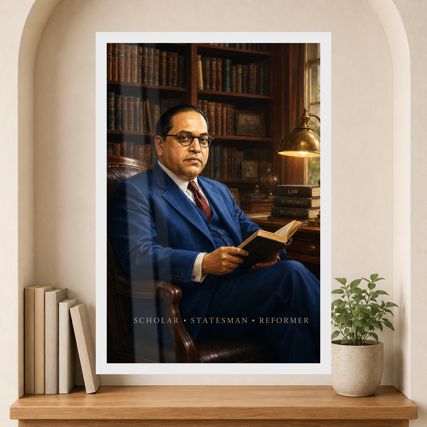Dr. B. R. Ambedkar Scholar Statesman Library Photo Frame, view 6
