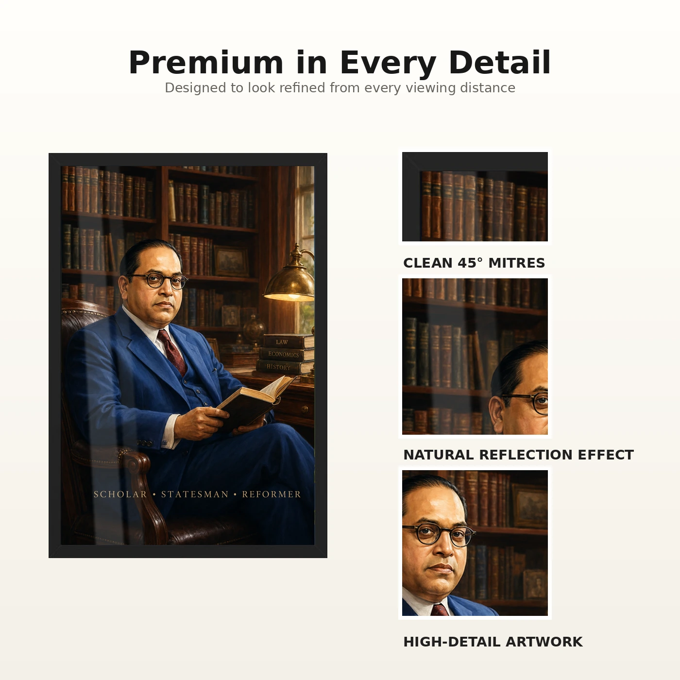 Dr. B. R. Ambedkar Scholar Statesman Library Photo Frame, view 9