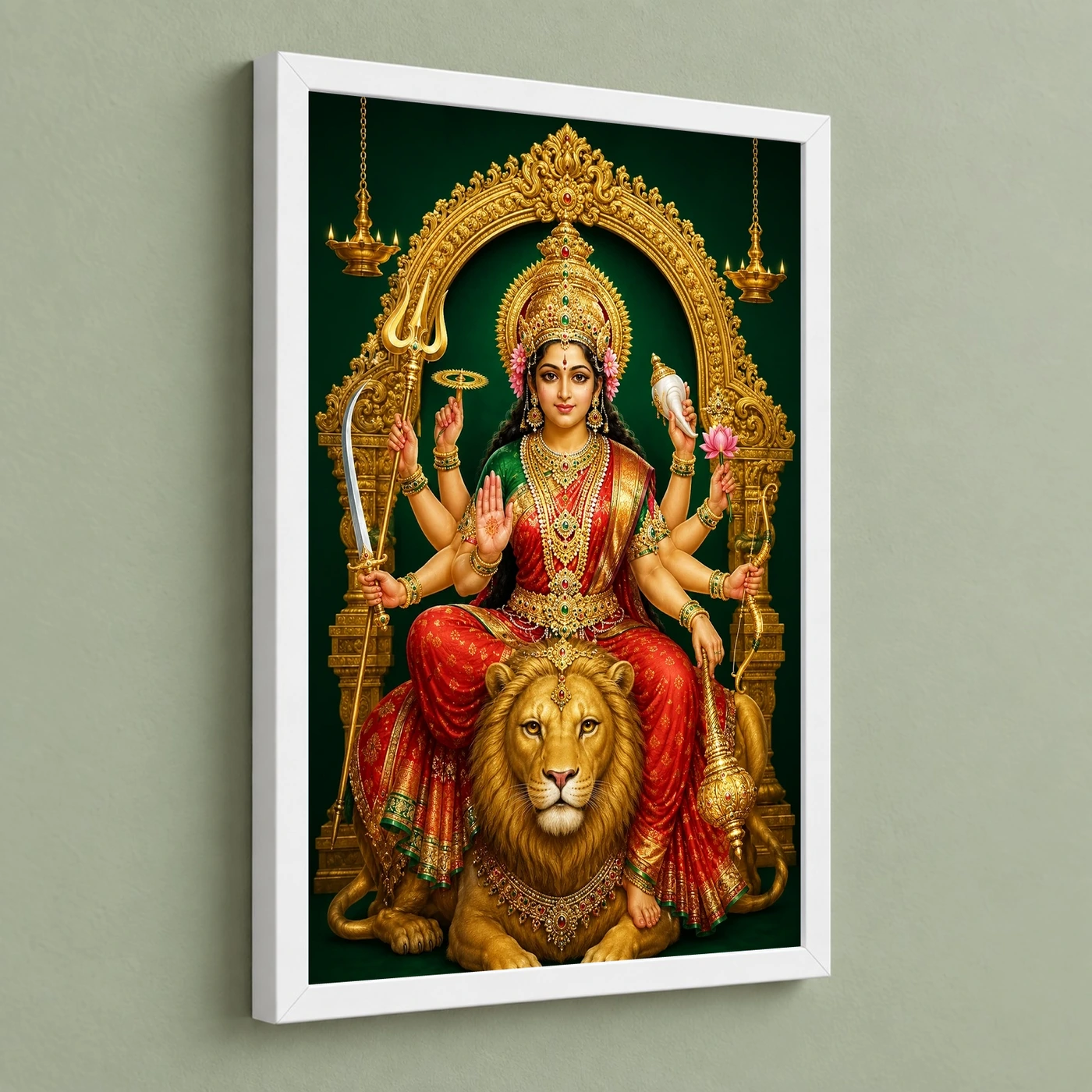 Durga Maa — Golden Lion Throne Frame, view 5