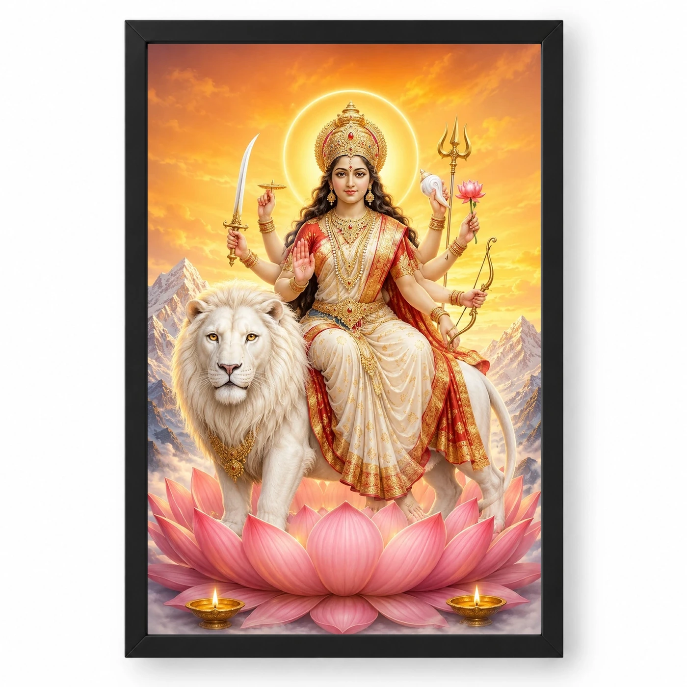 Durga Maa — Himalayan Sunrise Frame