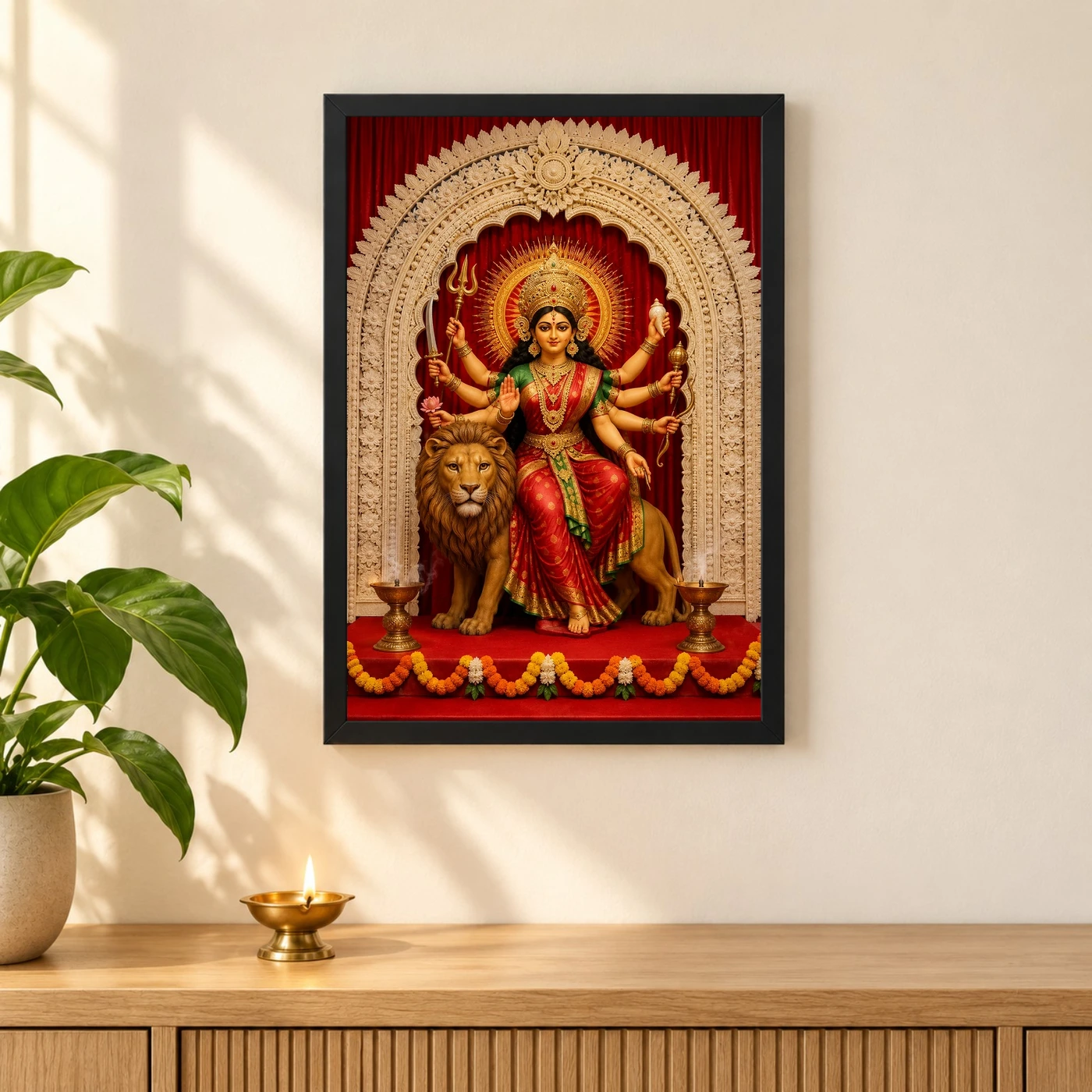 Durga Maa — Navratri Pandal Blessings Frame, view 3