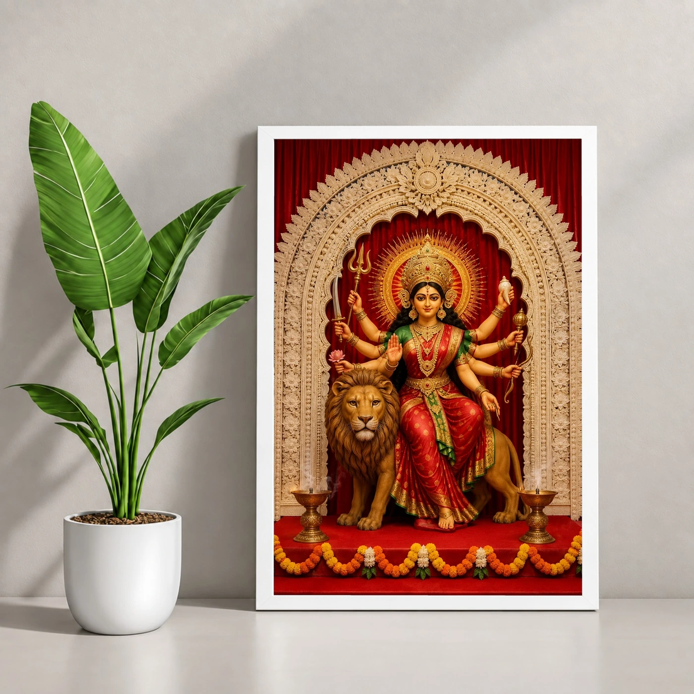 Durga Maa — Navratri Pandal Blessings Frame, view 4
