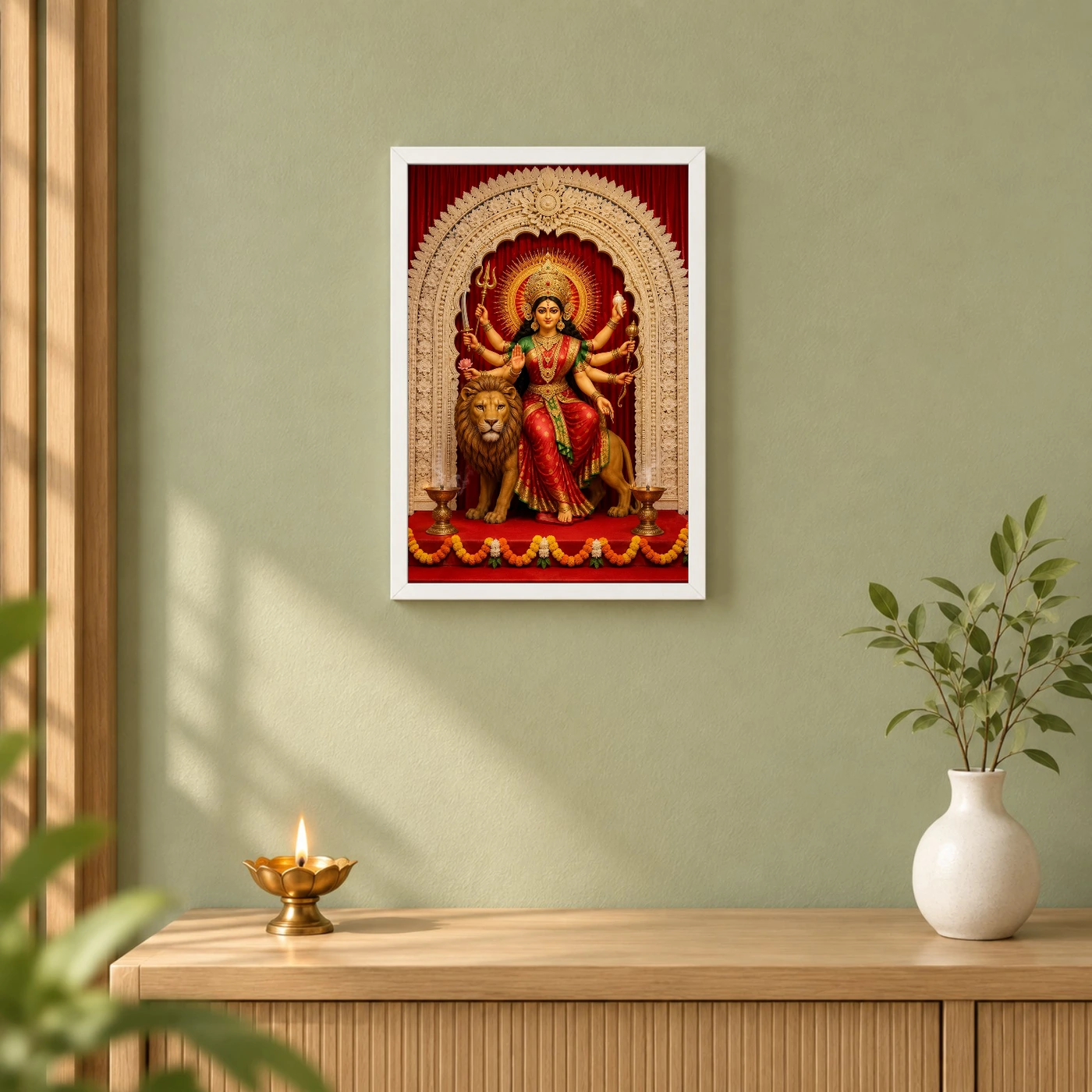 Durga Maa — Navratri Pandal Blessings Frame, view 6