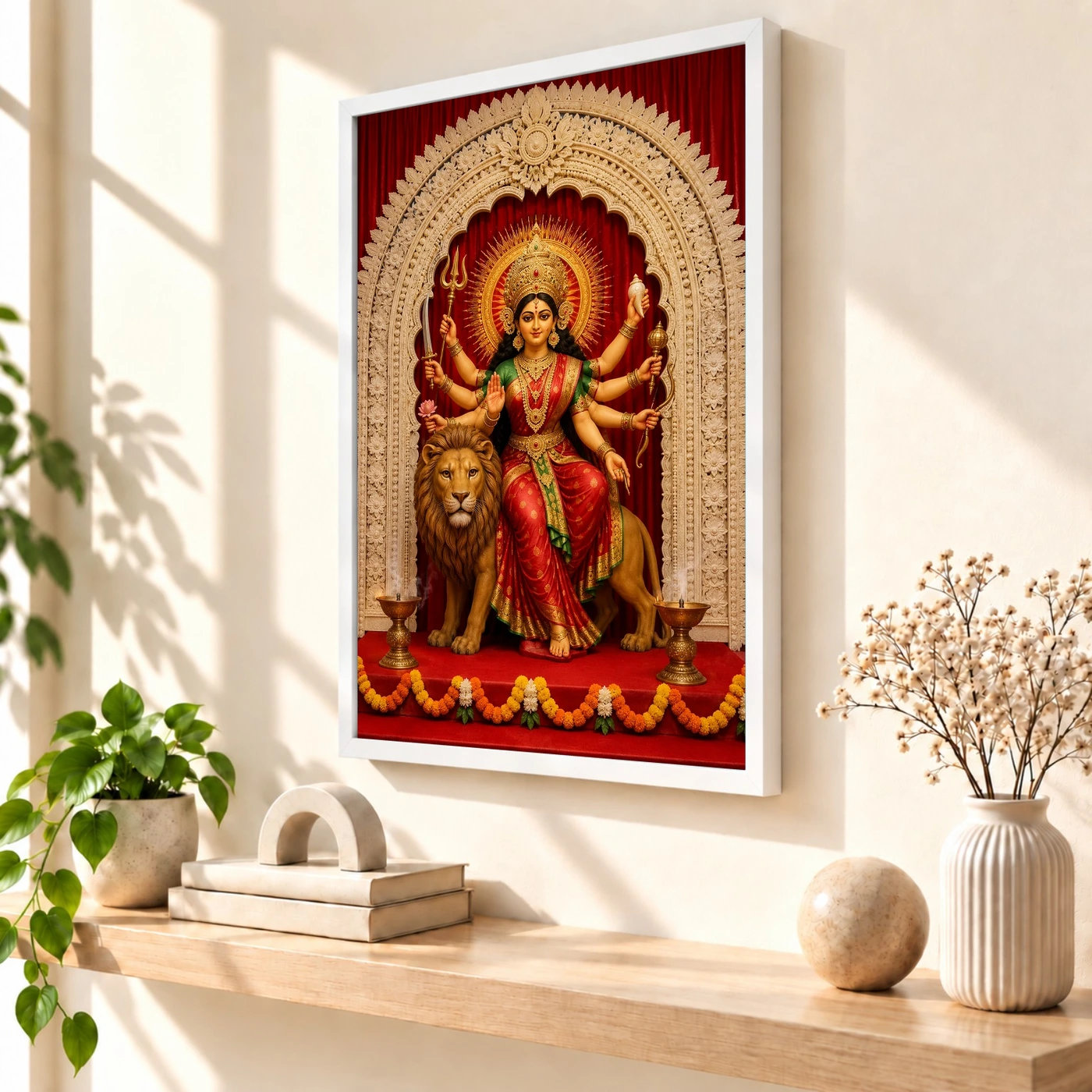 Durga Maa — Navratri Pandal Blessings Frame, view 7
