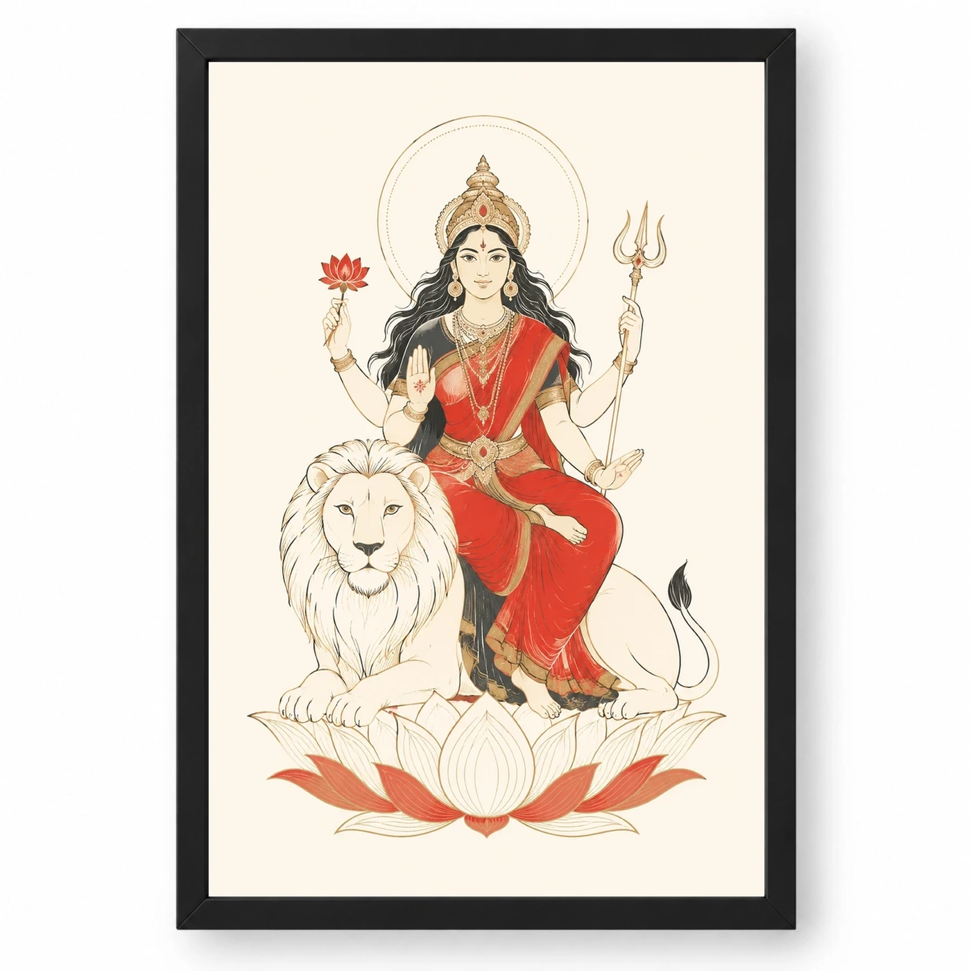 Durga — Modern Minimalist Ivory Frame