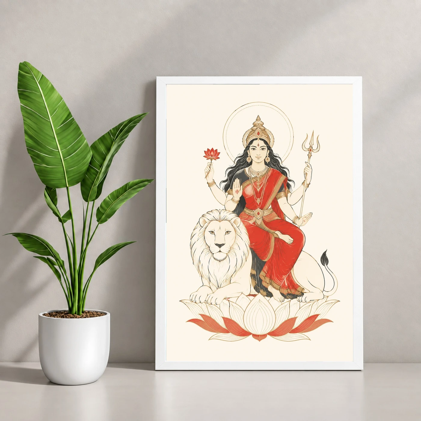 Durga — Modern Minimalist Ivory Frame, view 4