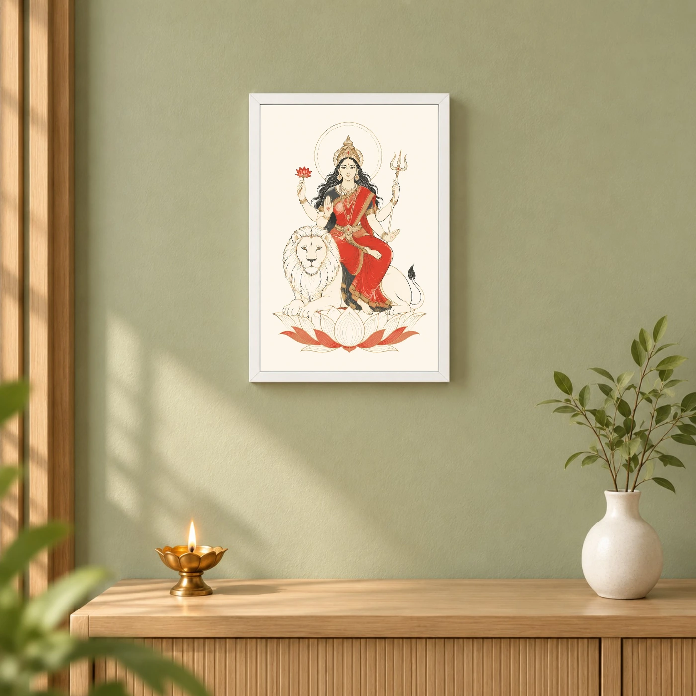 Durga — Modern Minimalist Ivory Frame, view 6