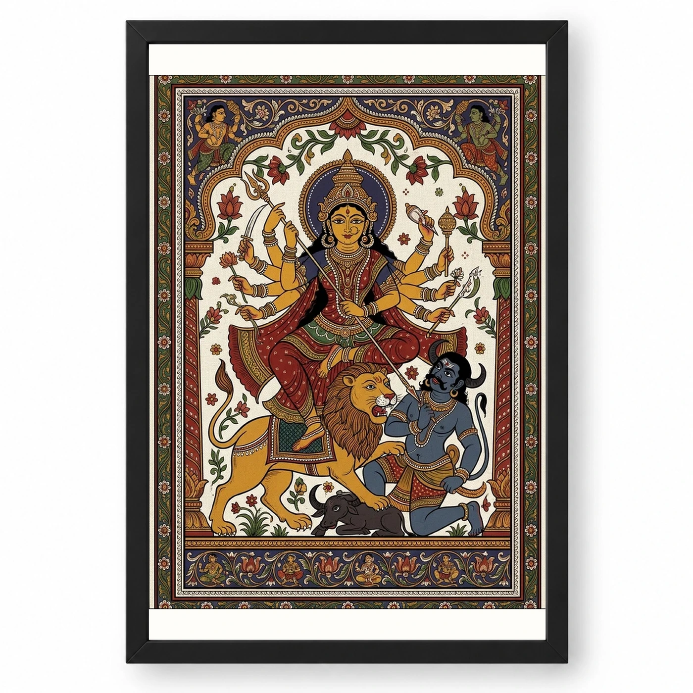 Durga Pattachitra Odisha Traditional Intricate Folk Art Photo Frame