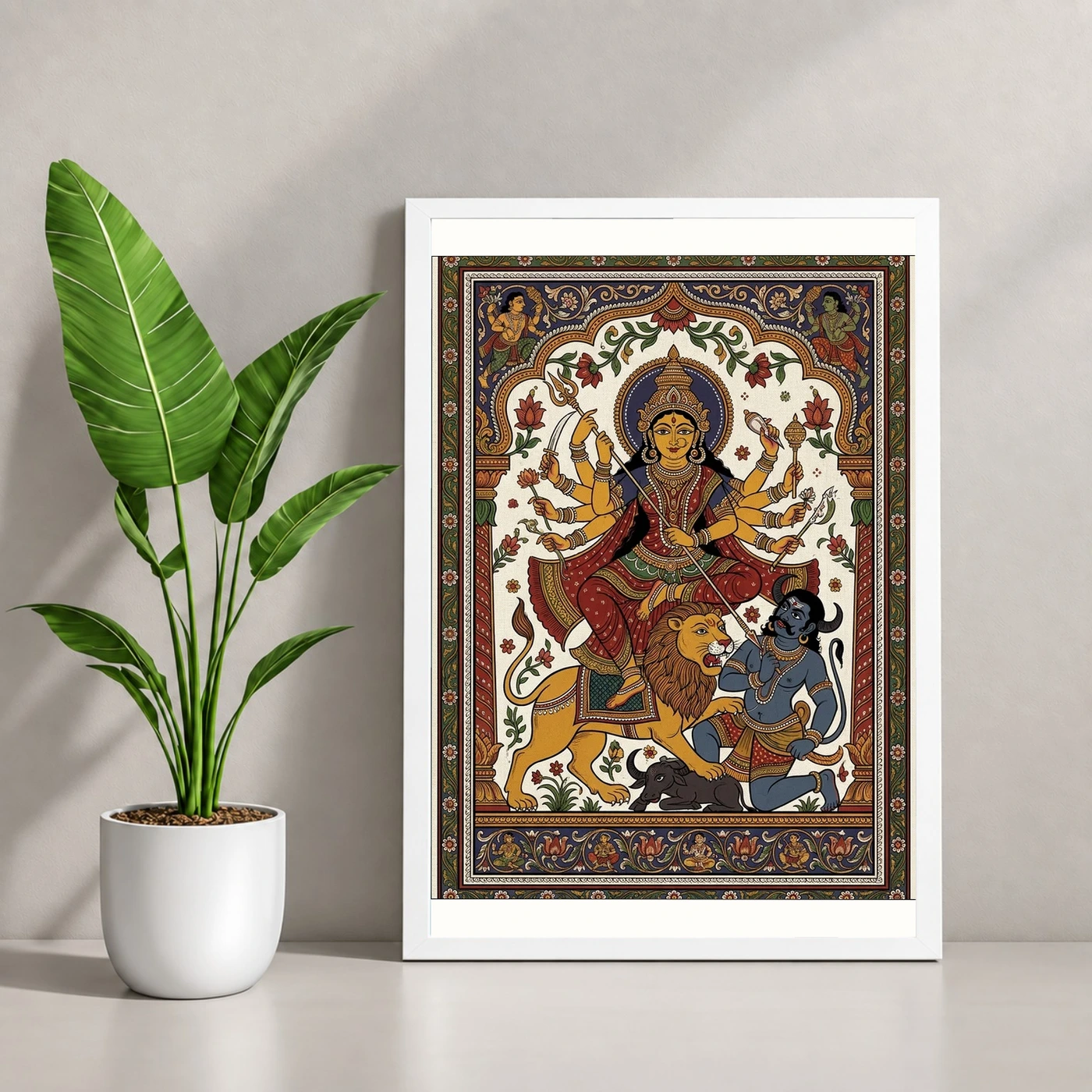 Durga Pattachitra Odisha Traditional Intricate Folk Art Photo Frame, view 4