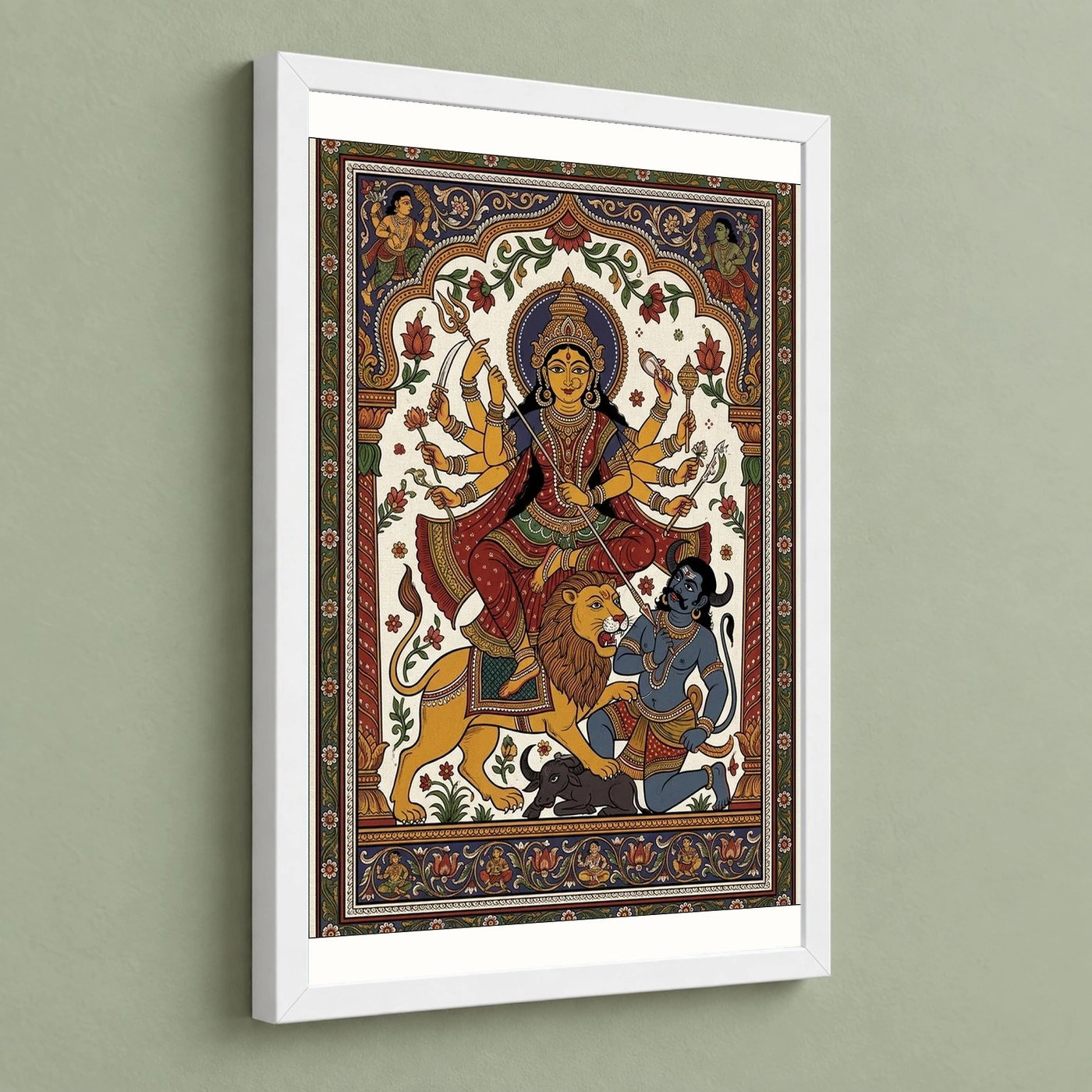 Durga Pattachitra Odisha Traditional Intricate Folk Art Photo Frame, view 5