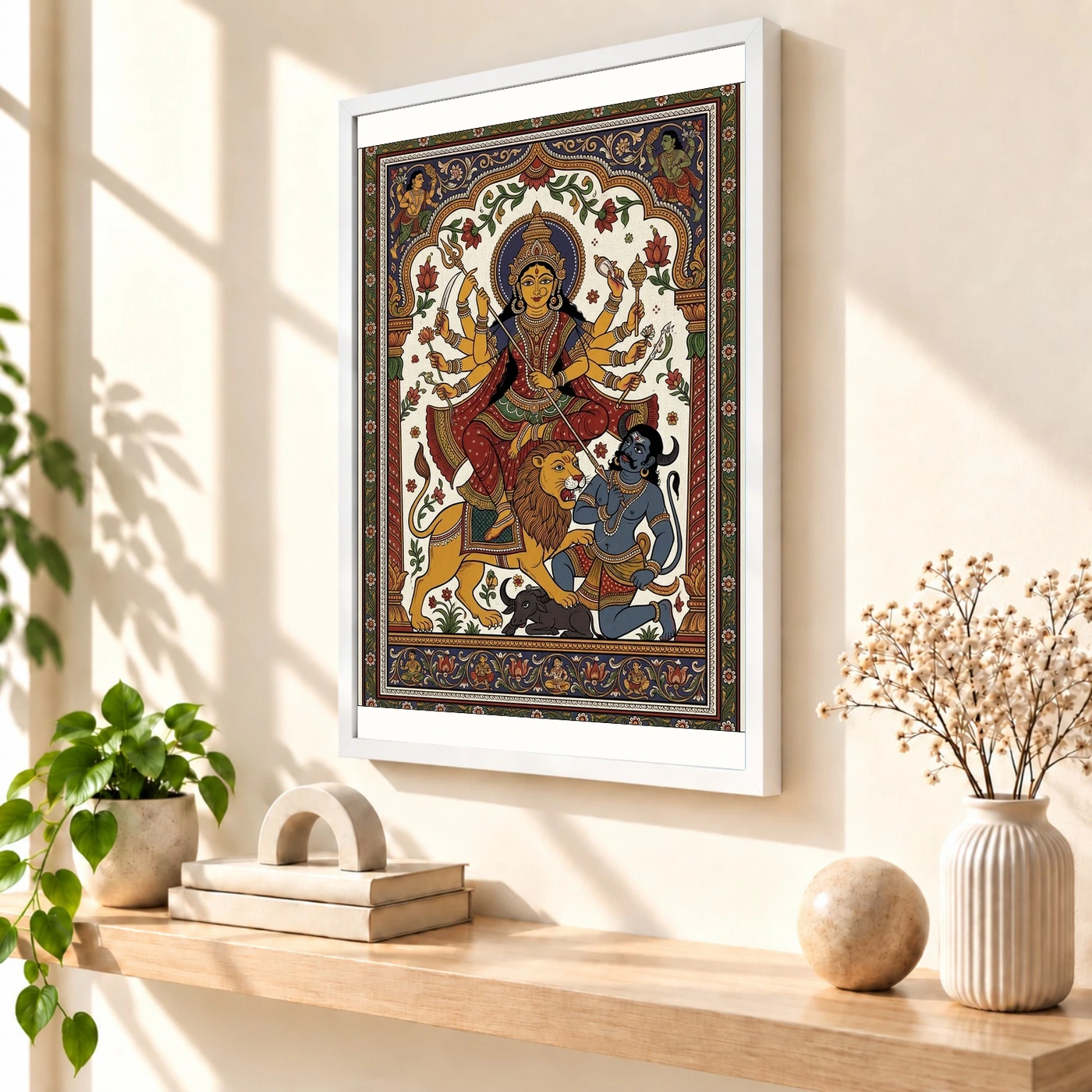 Durga Pattachitra Odisha Traditional Intricate Folk Art Photo Frame, view 7