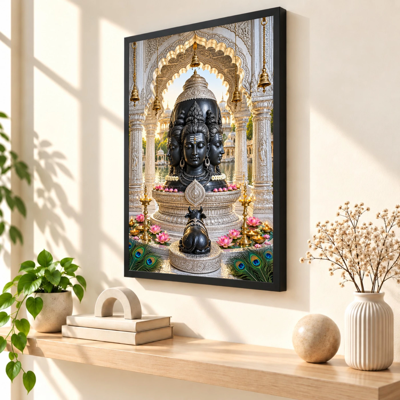Eklingji Mewar Four-Faced Mahadev Photo Frame, view 2