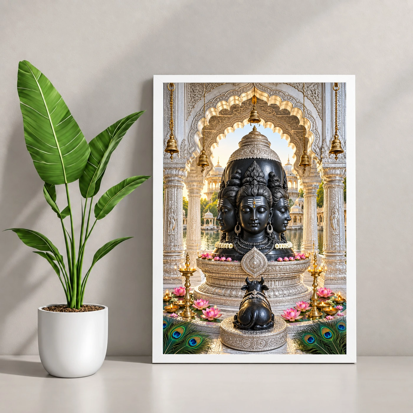 Eklingji Mewar Four-Faced Mahadev Photo Frame, view 4