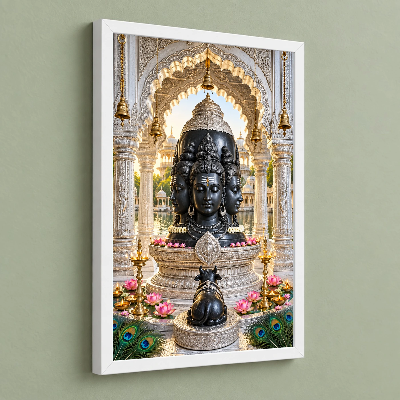 Eklingji Mewar Four-Faced Mahadev Photo Frame, view 5