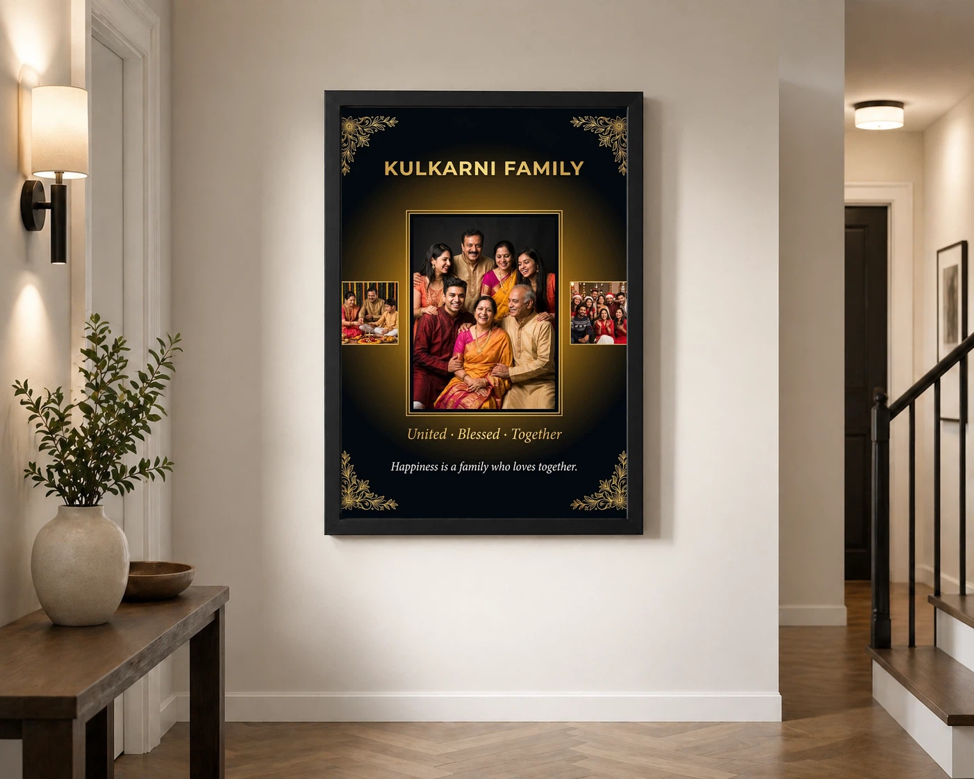 Family Frame Design Modern Minimal Elegant Family Art Photo Frame, view 2
