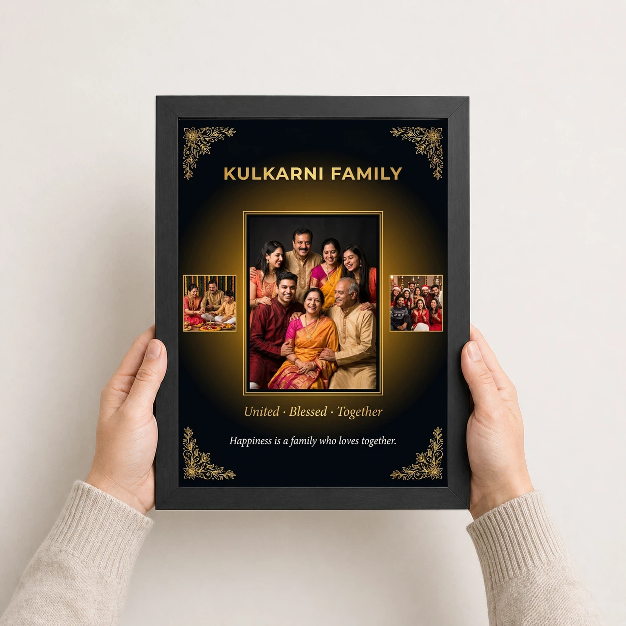 Family Frame Design Modern Minimal Elegant Family Art Photo Frame, view 3