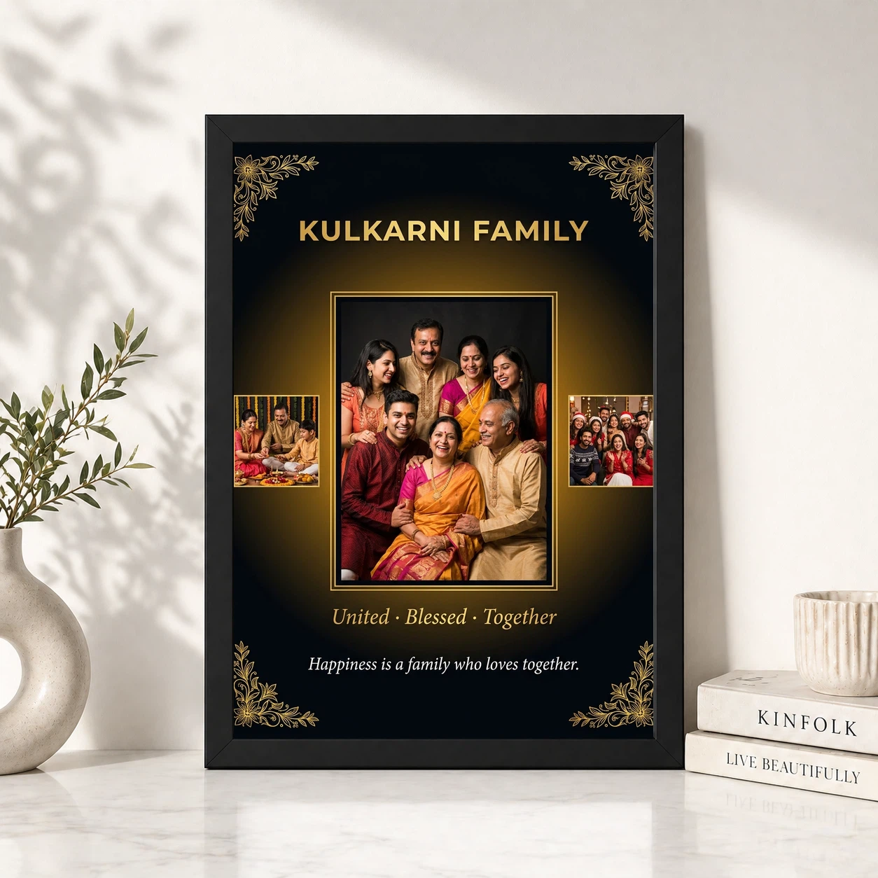 Family Frame Design Modern Minimal Elegant Family Art Photo Frame, view 4
