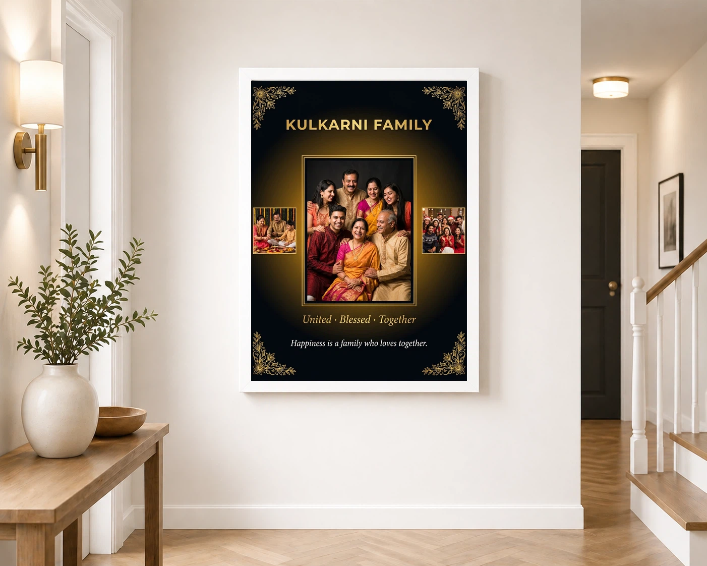 Family Frame Design Modern Minimal Elegant Family Art Photo Frame, view 6