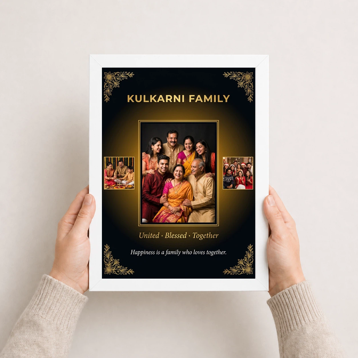 Family Frame Design Modern Minimal Elegant Family Art Photo Frame, view 7