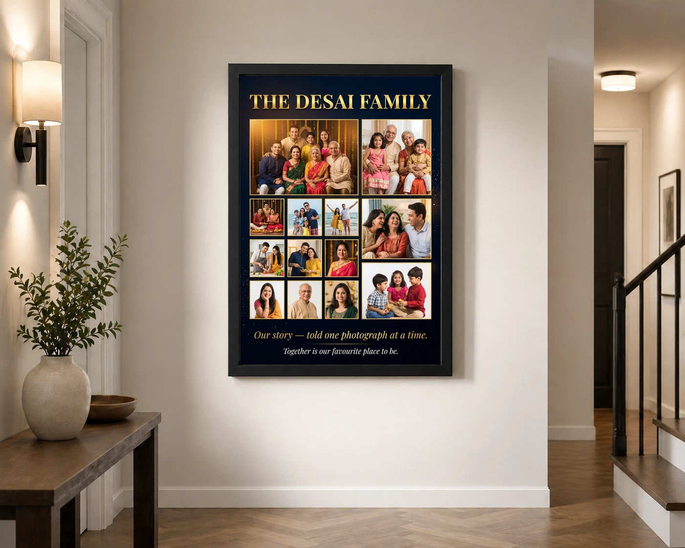 Family Photo Frame Collage Pastel Love Story Journey Photo Frame, view 2