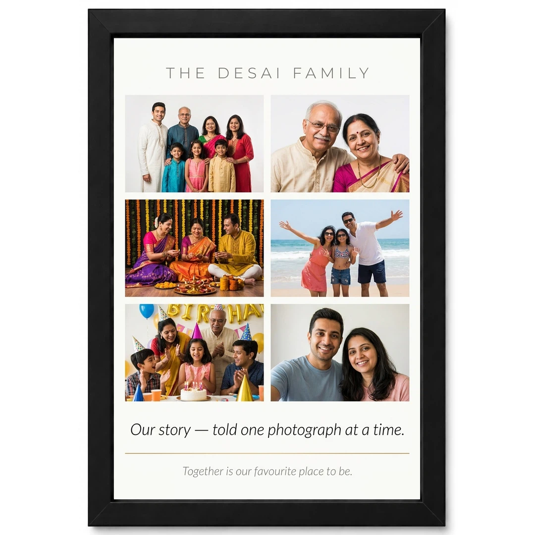 Family Photo Frame Collage Vintage Polaroid Family Memories Photo Frame