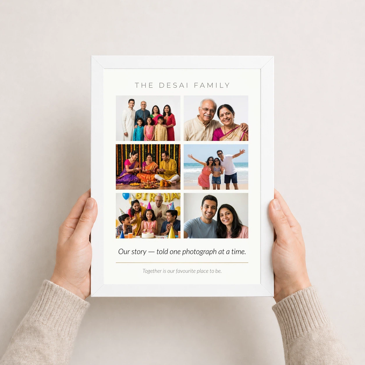 Family Photo Frame Collage Vintage Polaroid Family Memories Photo Frame, view 7