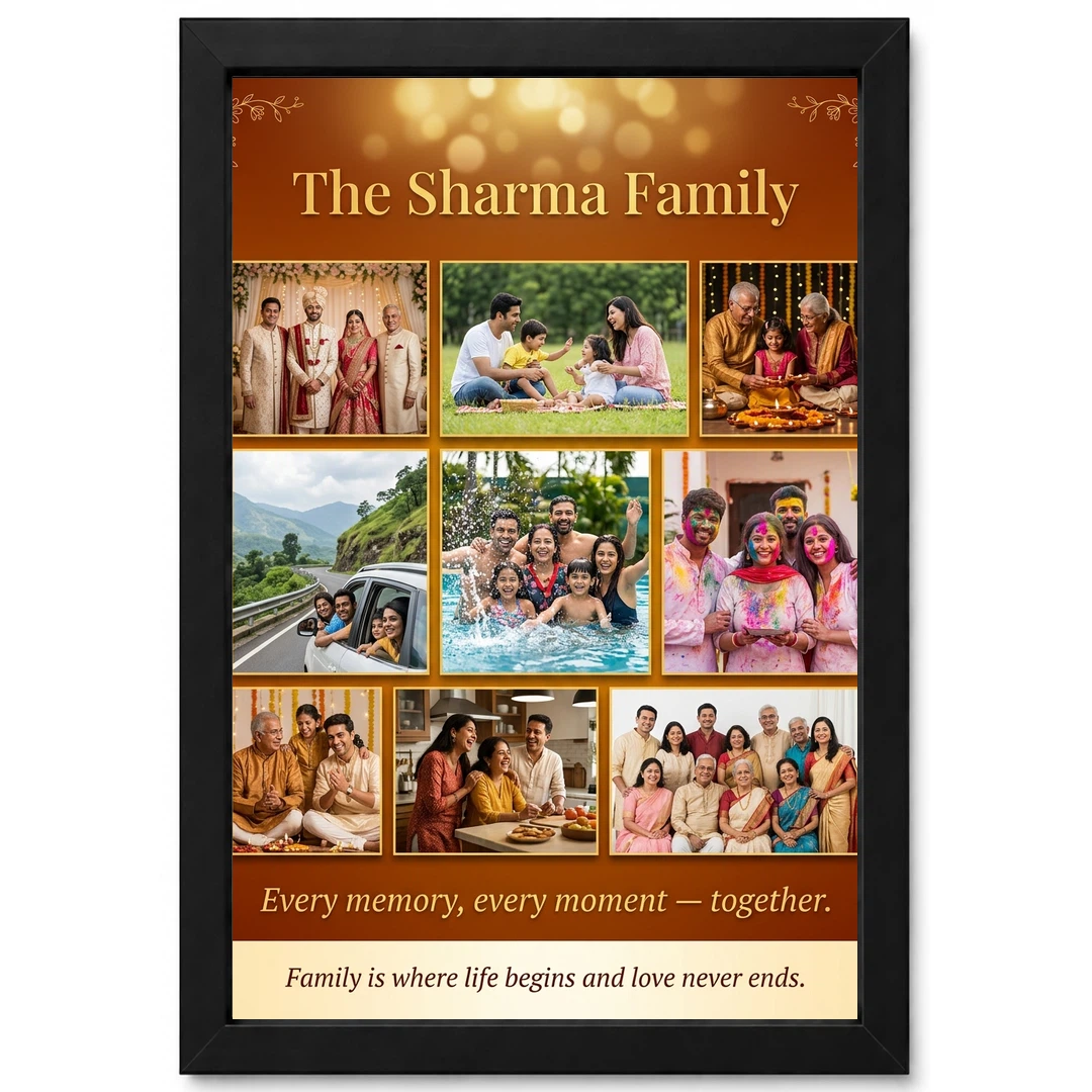 Family Photo Frame Collage Warm Memories Together Multi Photo Frame