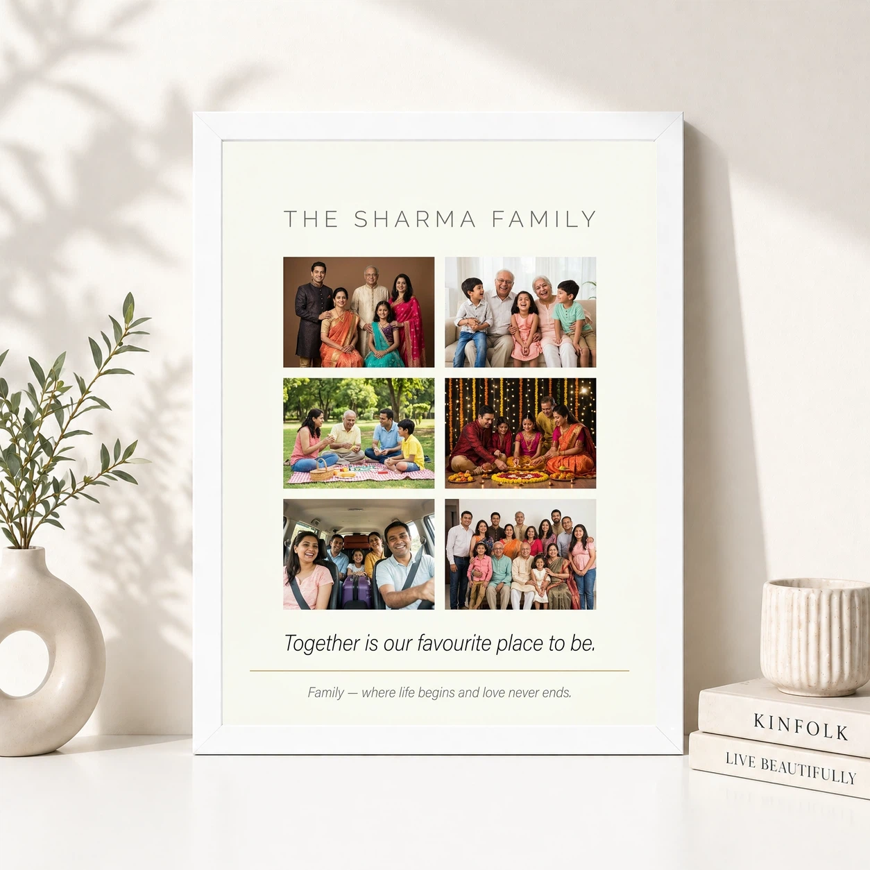 Family Photo Frame Design Black Gold Elegant Premium Photo Frame, view 8