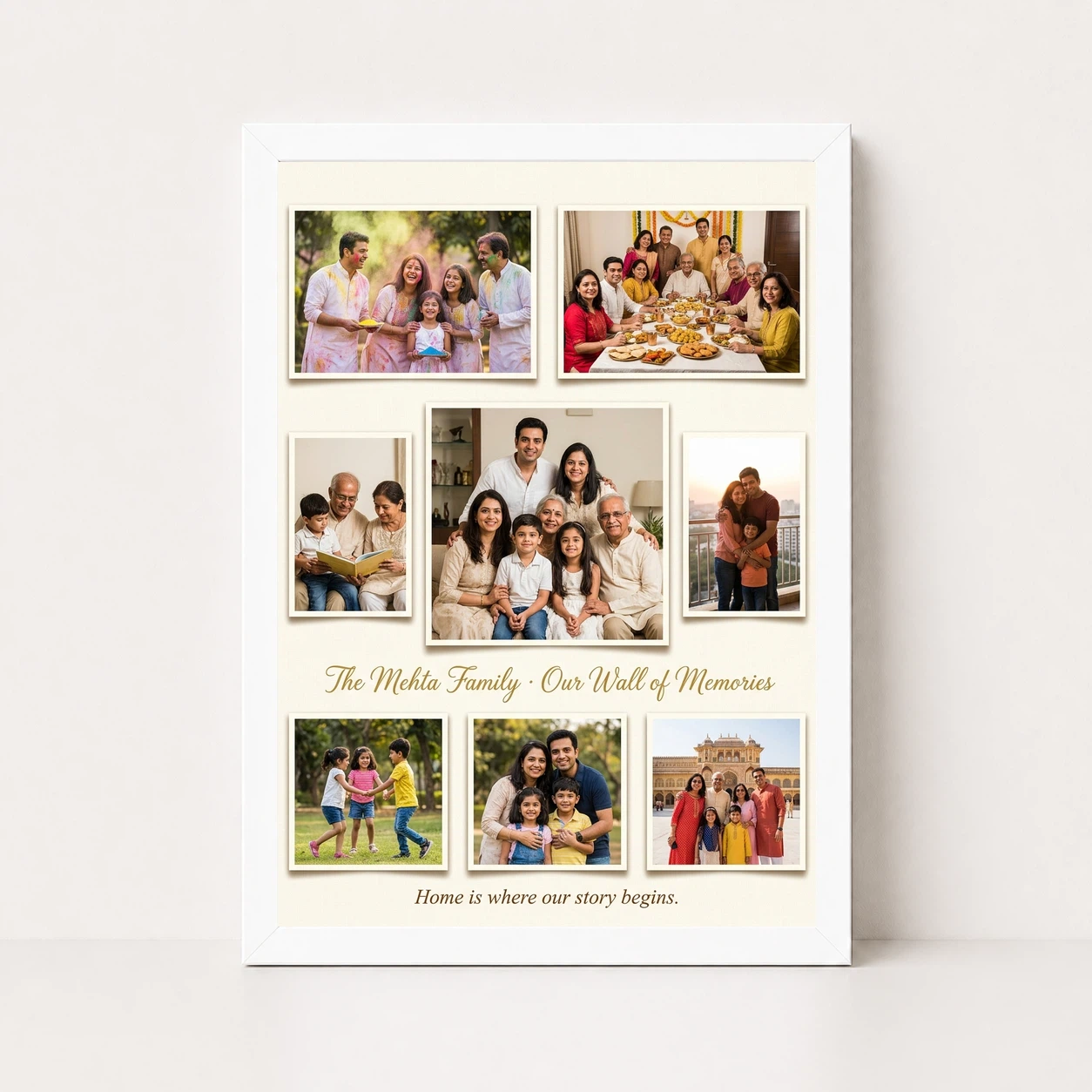 Family Photo Frame for Wall Boho Nature Rustic Large Photo Frame, view 5