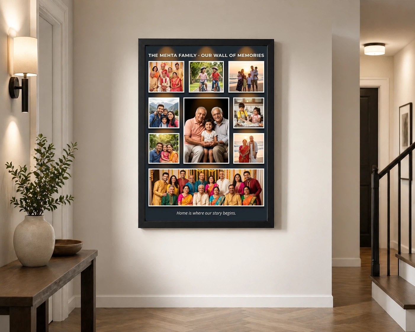 Family Photo Frame for Wall Modern Minimal Elegant Gallery Photo Frame, view 2