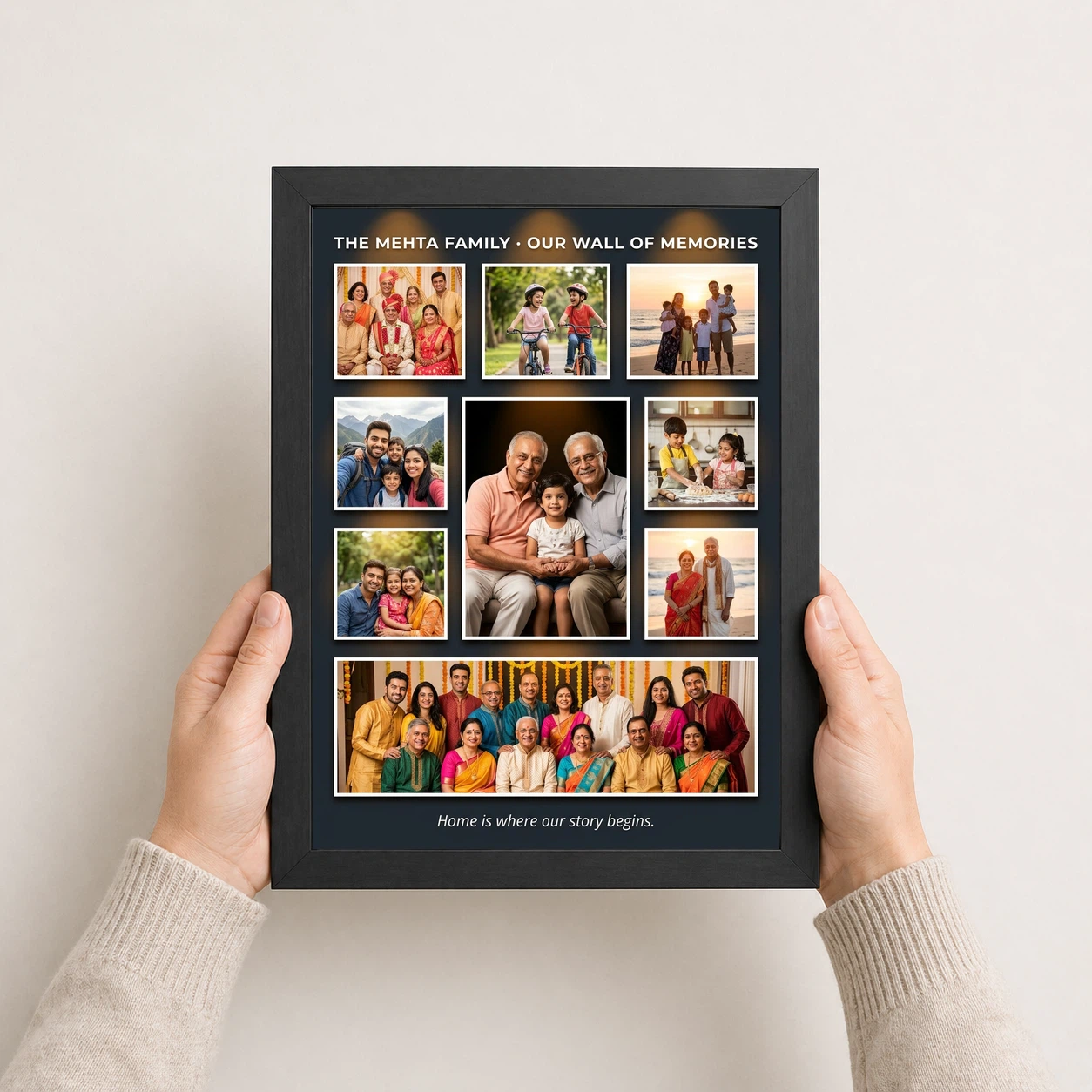 Family Photo Frame for Wall Modern Minimal Elegant Gallery Photo Frame, view 3