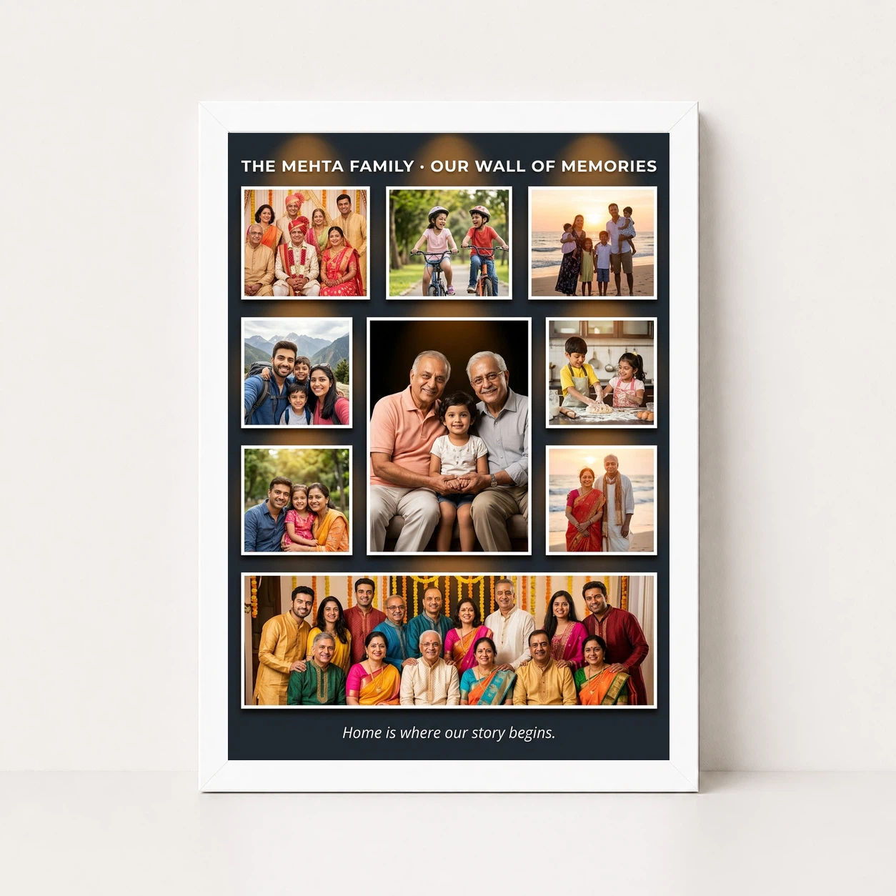Family Photo Frame for Wall Modern Minimal Elegant Gallery Photo Frame, view 5