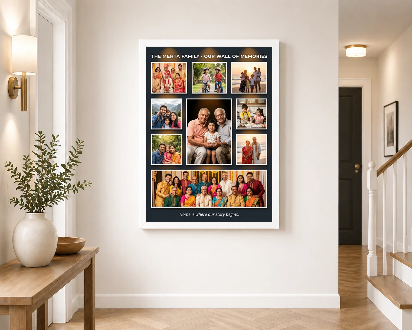 Family Photo Frame for Wall Modern Minimal Elegant Gallery Photo Frame, view 6
