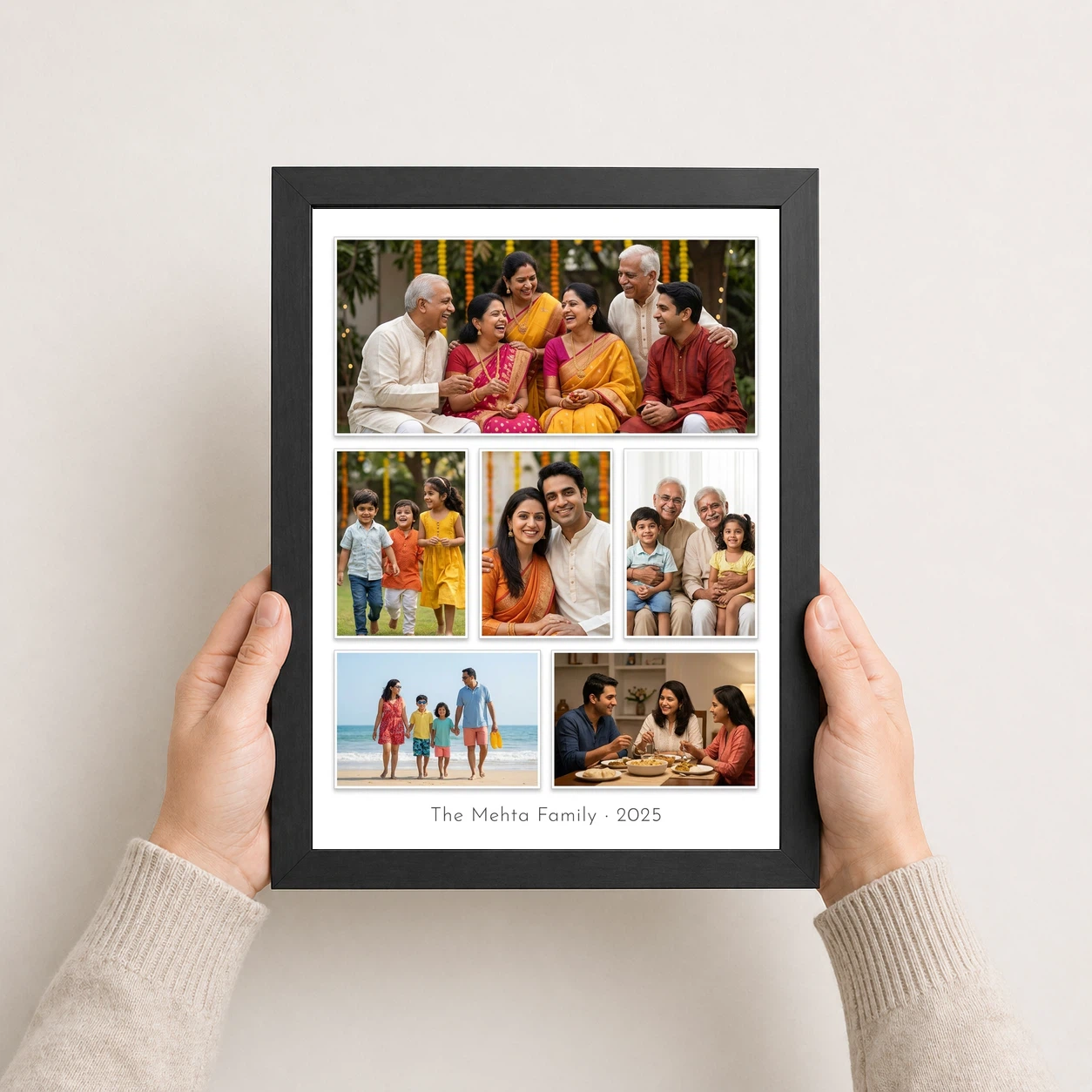 Family Photo Frame for Wall Pastel Floral Premium Wall Art Photo Frame, view 3