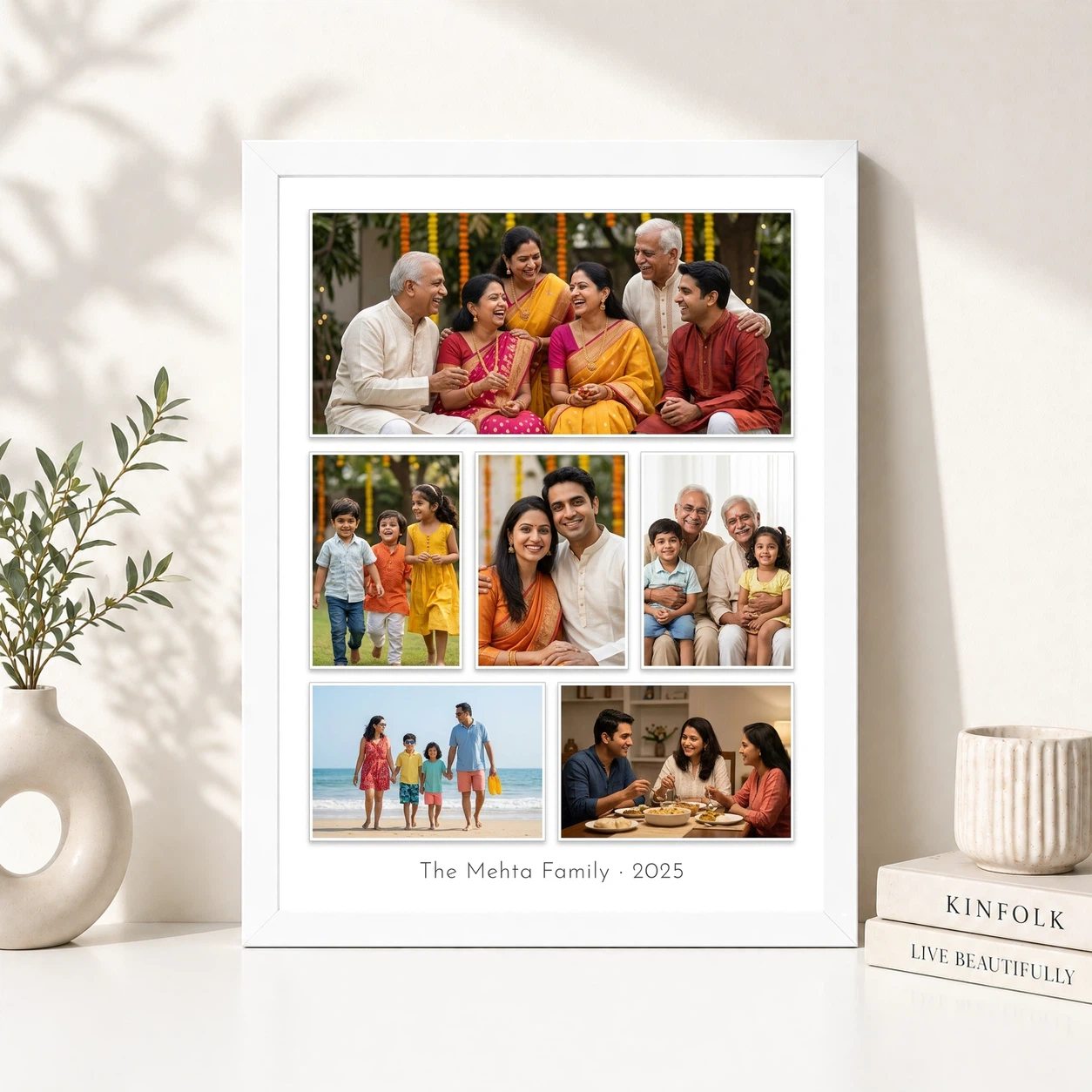 Family Photo Frame for Wall Pastel Floral Premium Wall Art Photo Frame, view 8